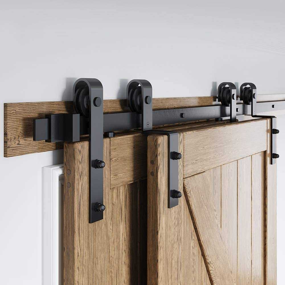 6ft Bypass Barn Sliding Door Hardware Kit