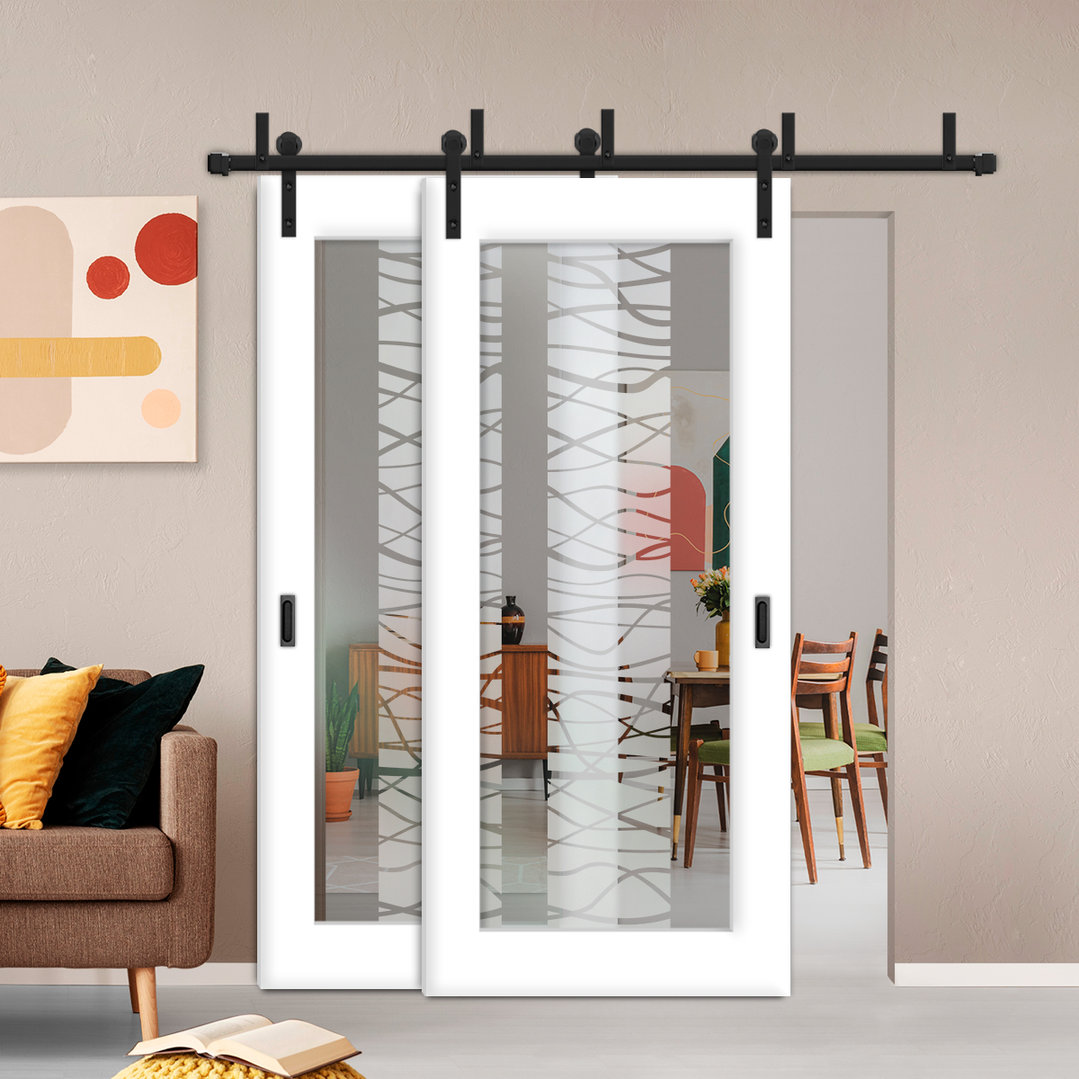 Sliding Barn Bypass Door (Model BGD-0005 Non-Private)