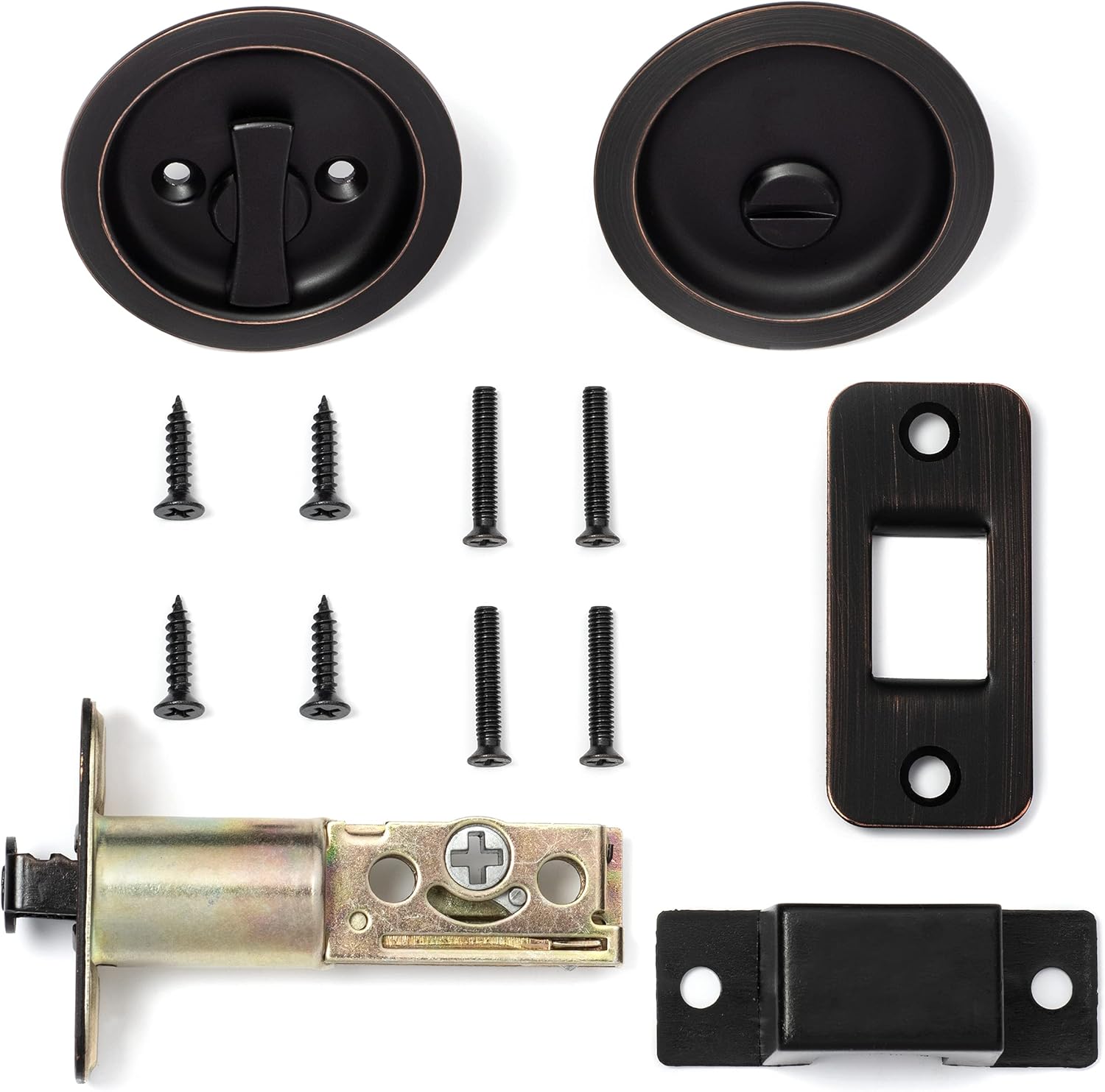 Round Privacy Lock for Pocket Doors