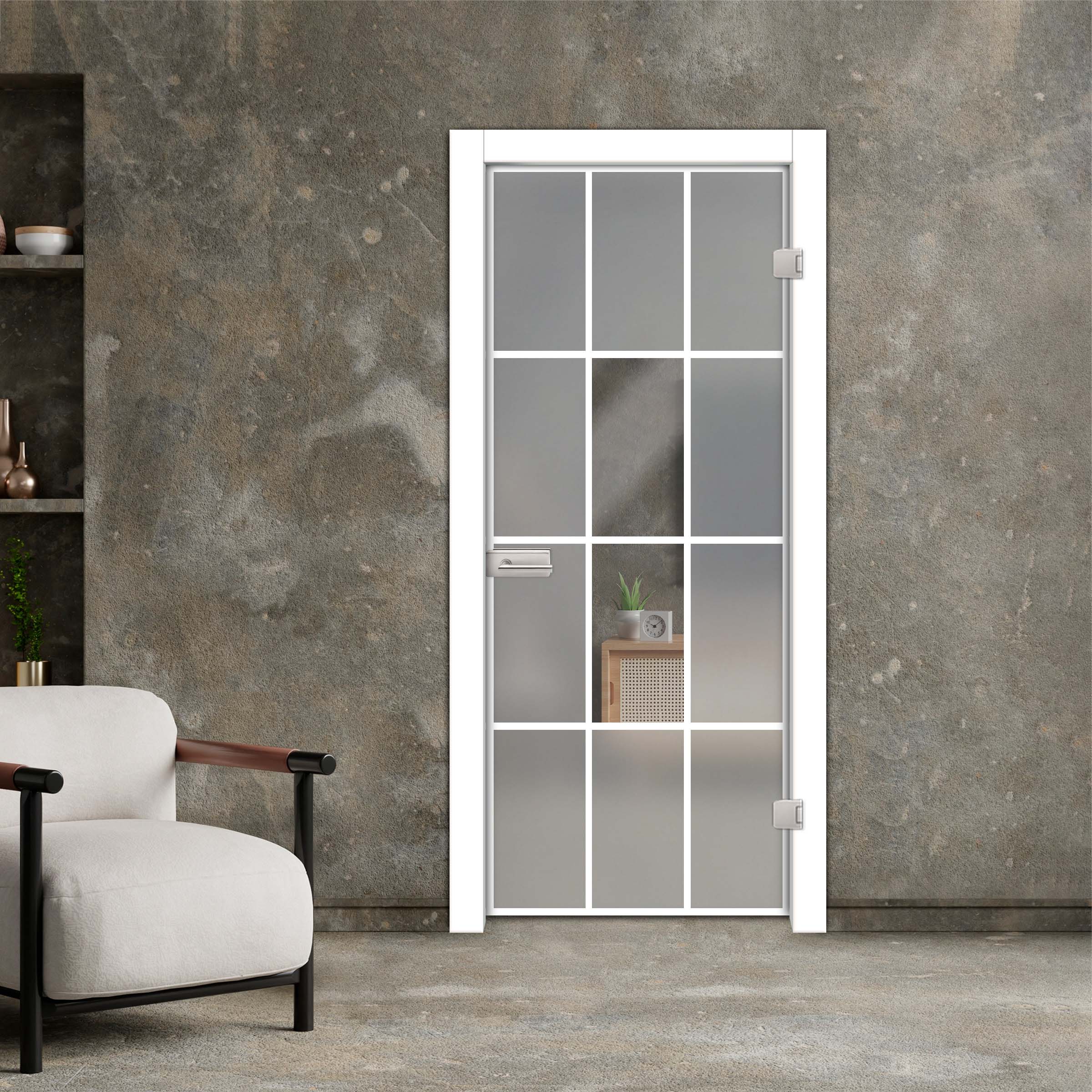 Industrial Style Frameless Hinged Glass Door IHGD-4213