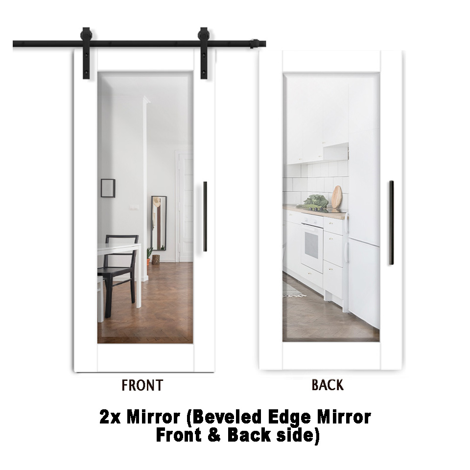 2 x Mirror (Beveled Edge Mirror Front & Back Side)