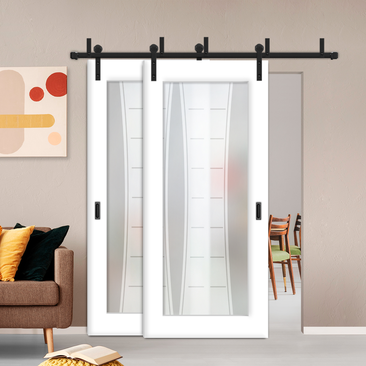 Sliding Barn Bypass Door (Model BGD-0003 Full-Private)