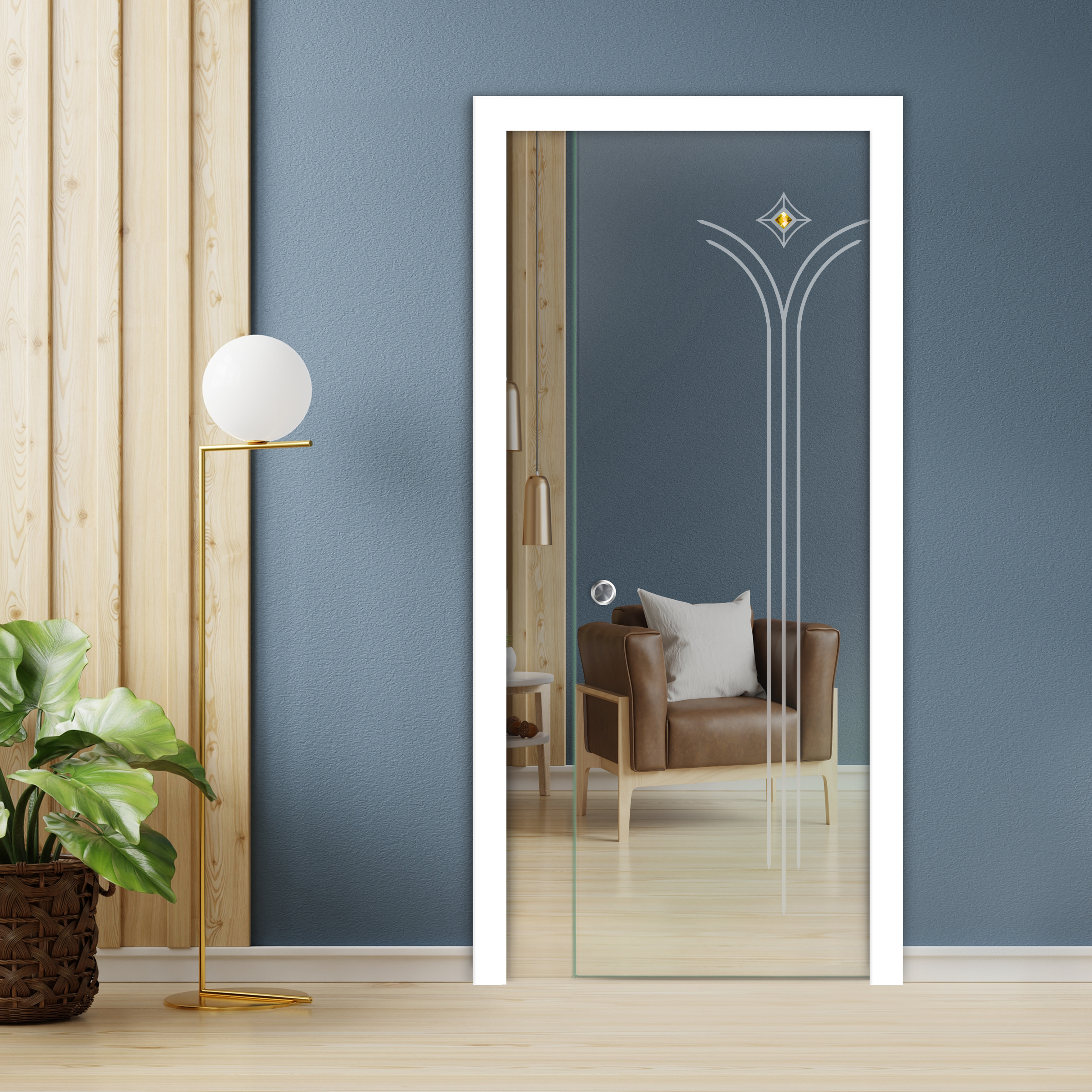 Pocket Glass Barn Door (Model PSGD-0135 Non-Private)
