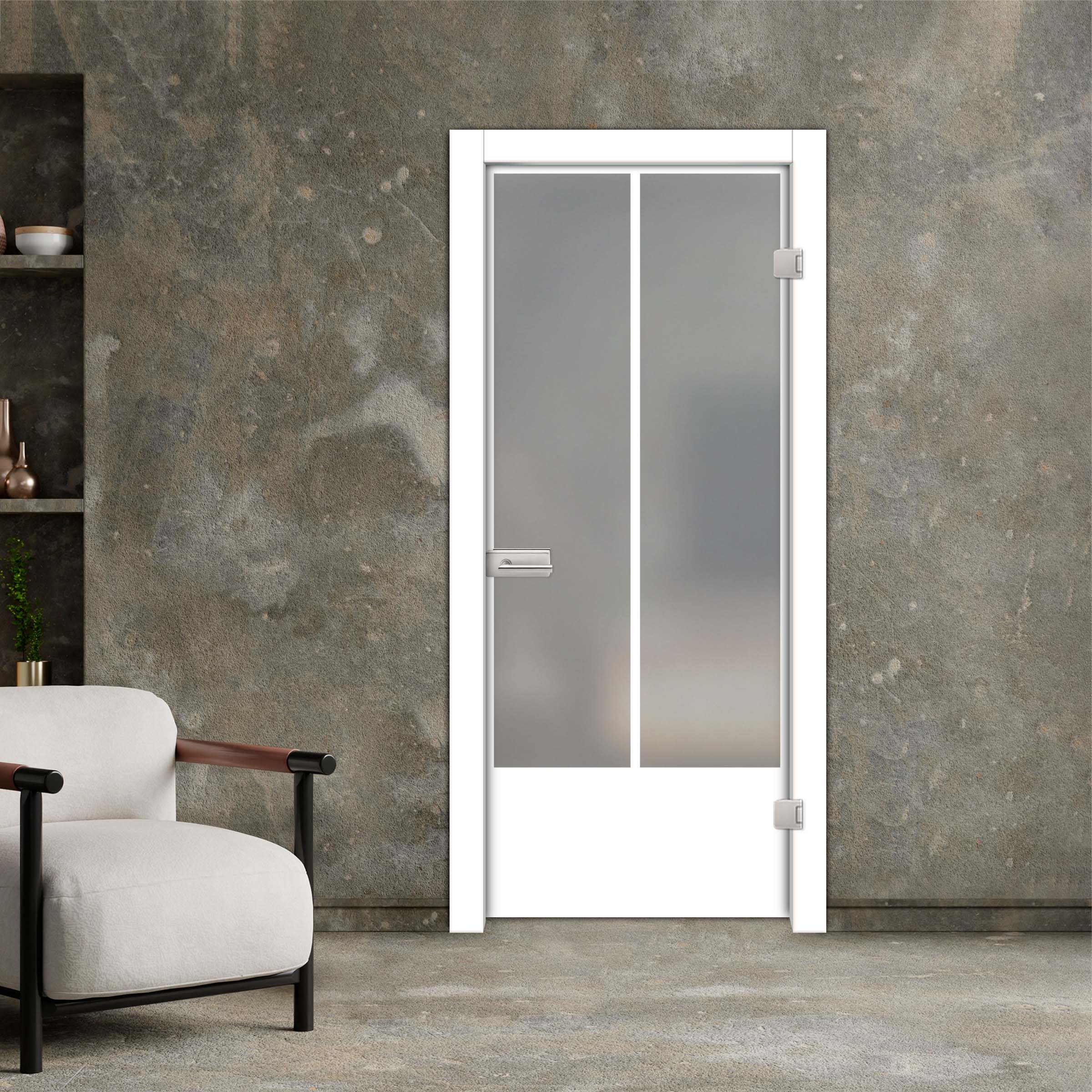 Frameless Industrial Style Hinged Glass Door IHGD-5410