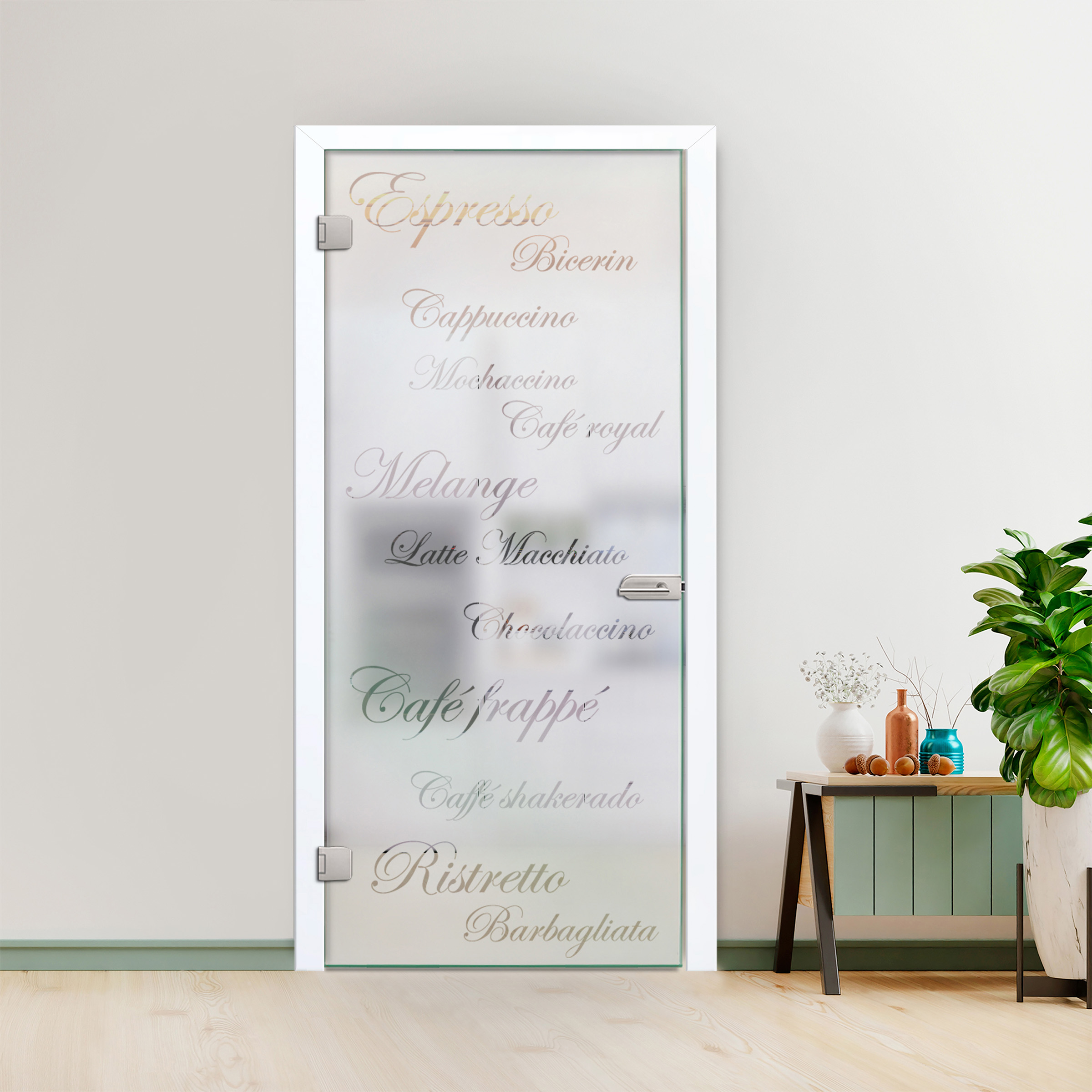 Hinged Glass Door (Model HGD-H+H-0025 Semi-Private)