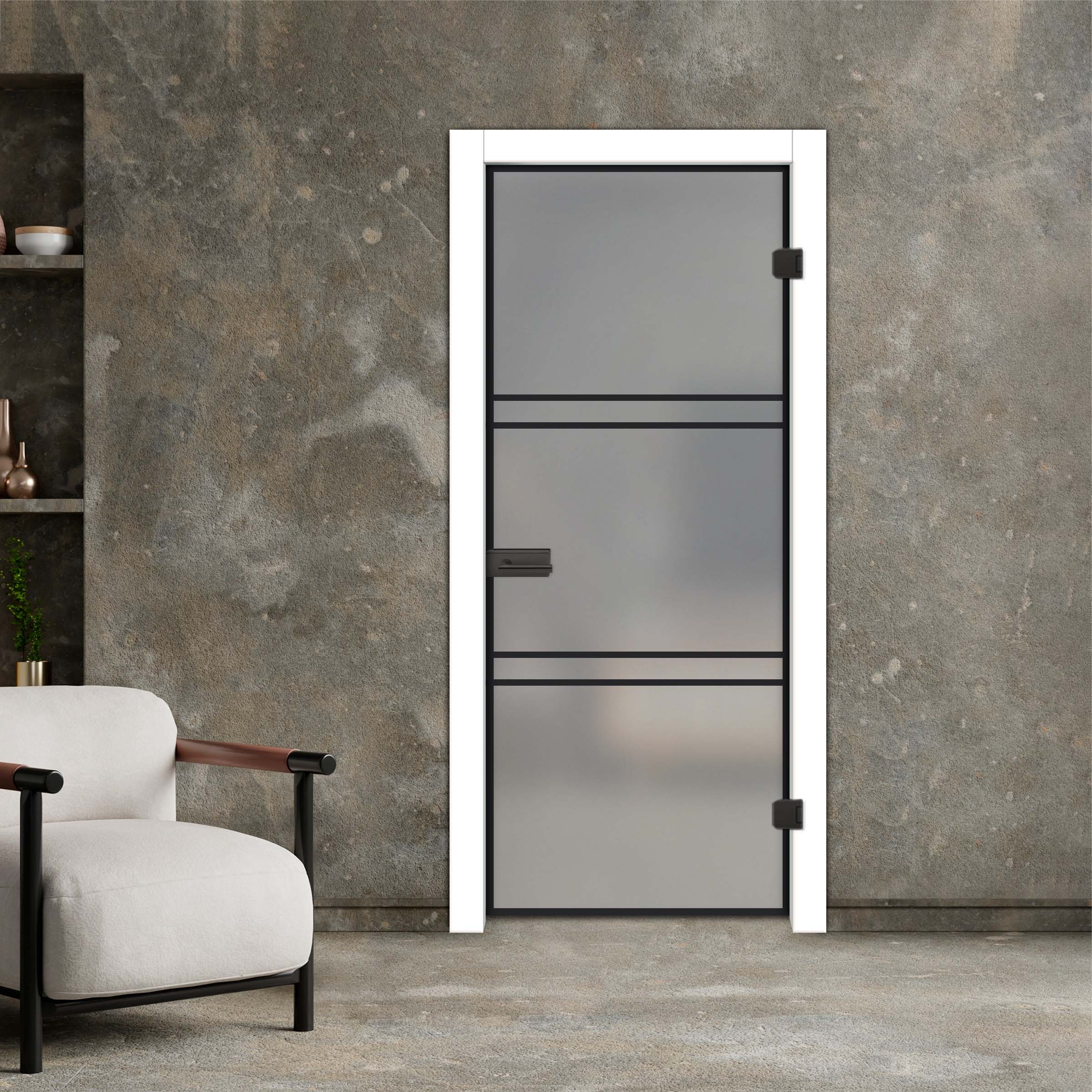 Industrial Style Frameless Hinged Glass Door IHGD-4215