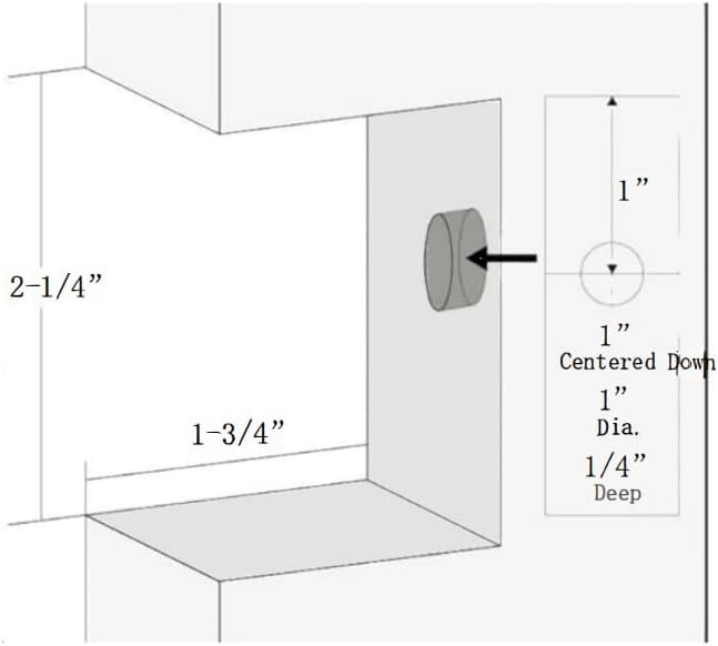 Privacy Pocket, Sliding, Closet Door Lock Pull