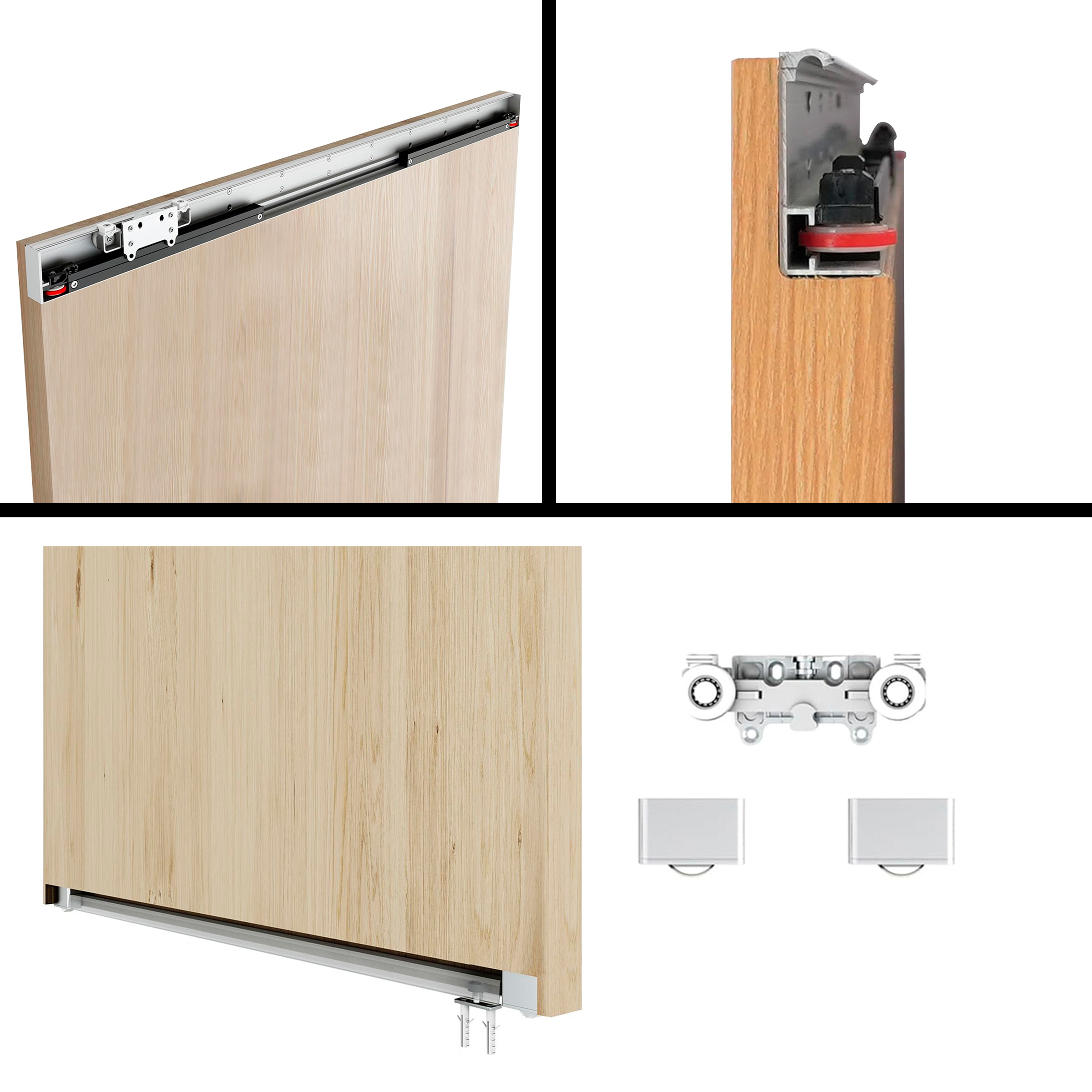 Hidden hardware Kit for Wooden Door (Without Button Rail)