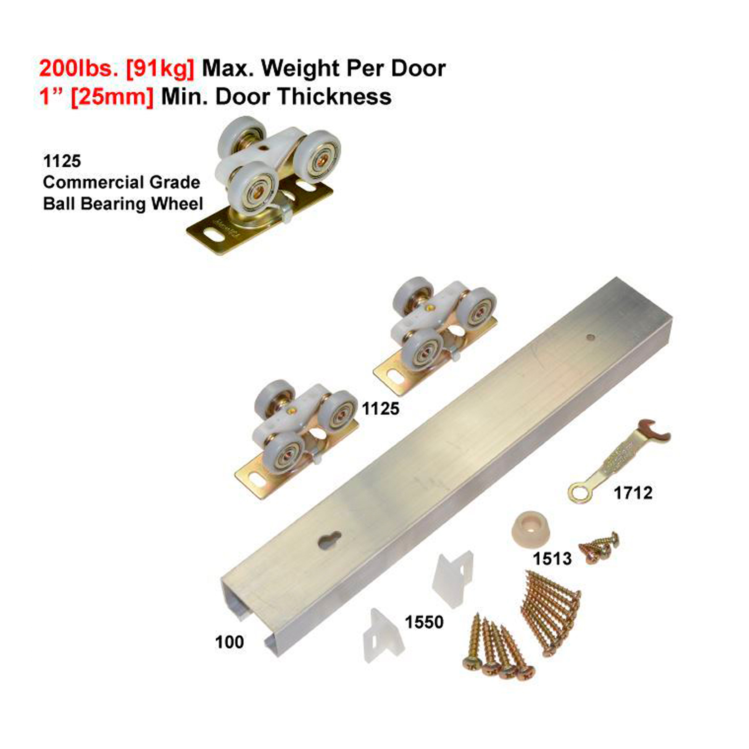 Wooden Pocket Door Hardware Kit