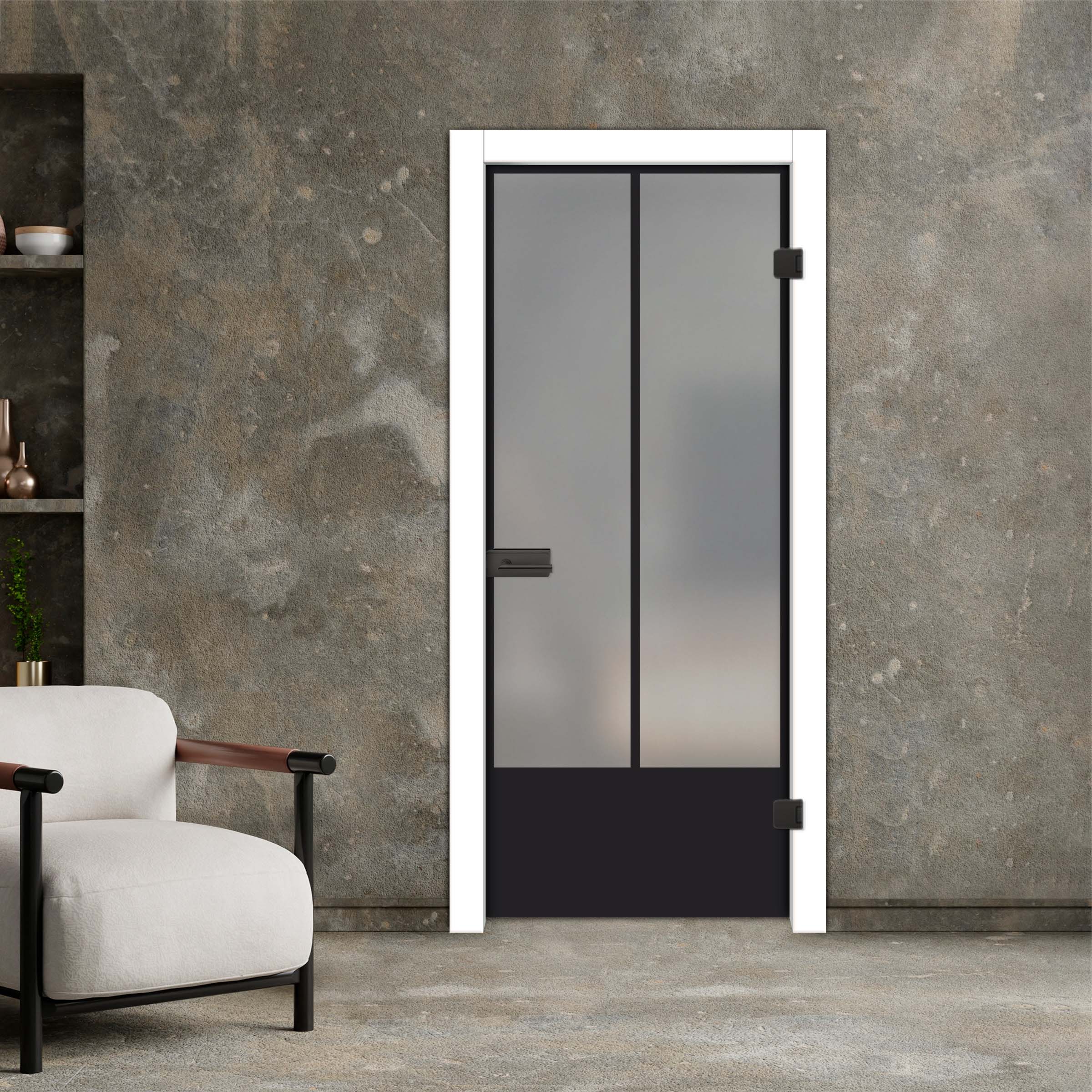 Frameless Industrial Style Hinged Glass Door IHGD-5410
