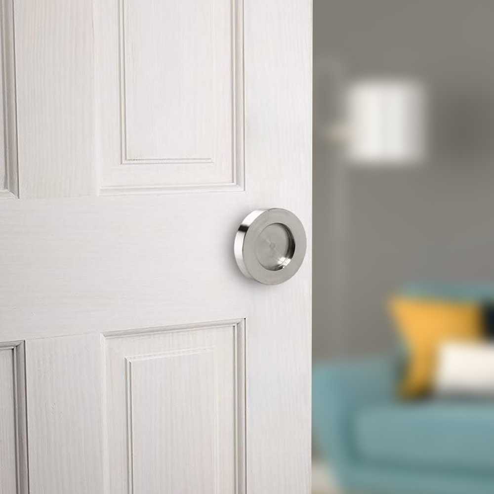 Round Barn Door Flush Pull Handle