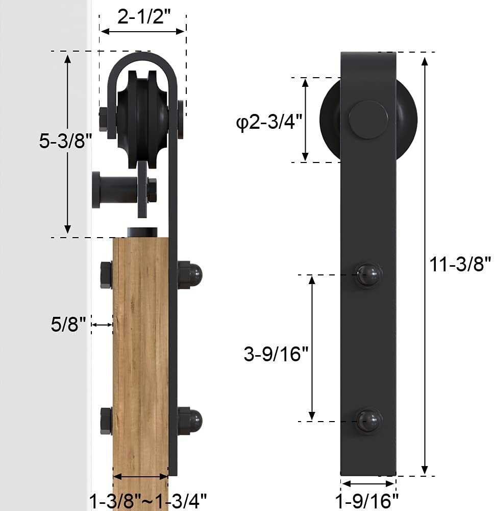 Closet Kit, Cabinet, with Hardware, Antique Style for Double Doors, Black Surface, Black