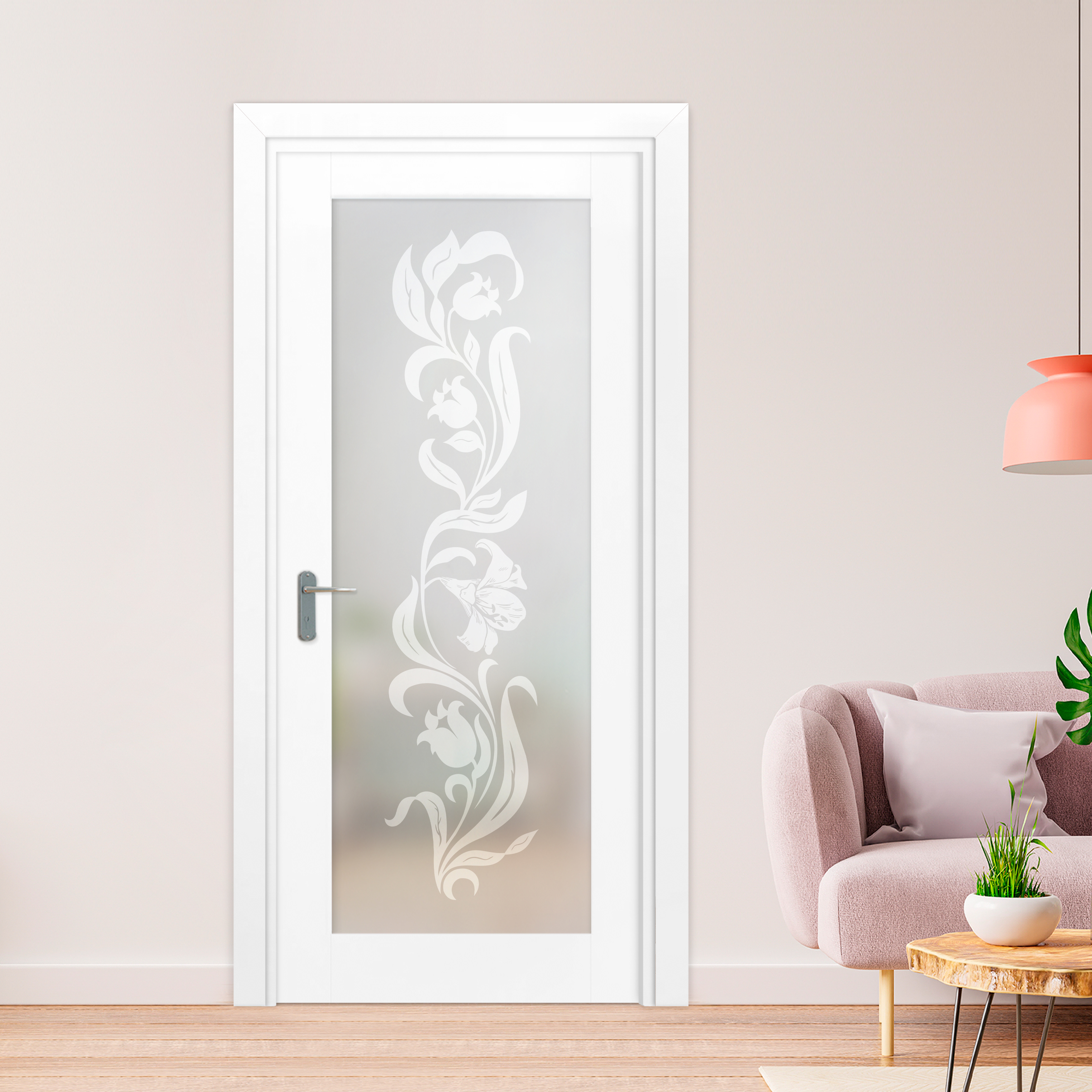 1 Lite Interior Door with Glass Insert (Model 1LID-0005 Full-Private)