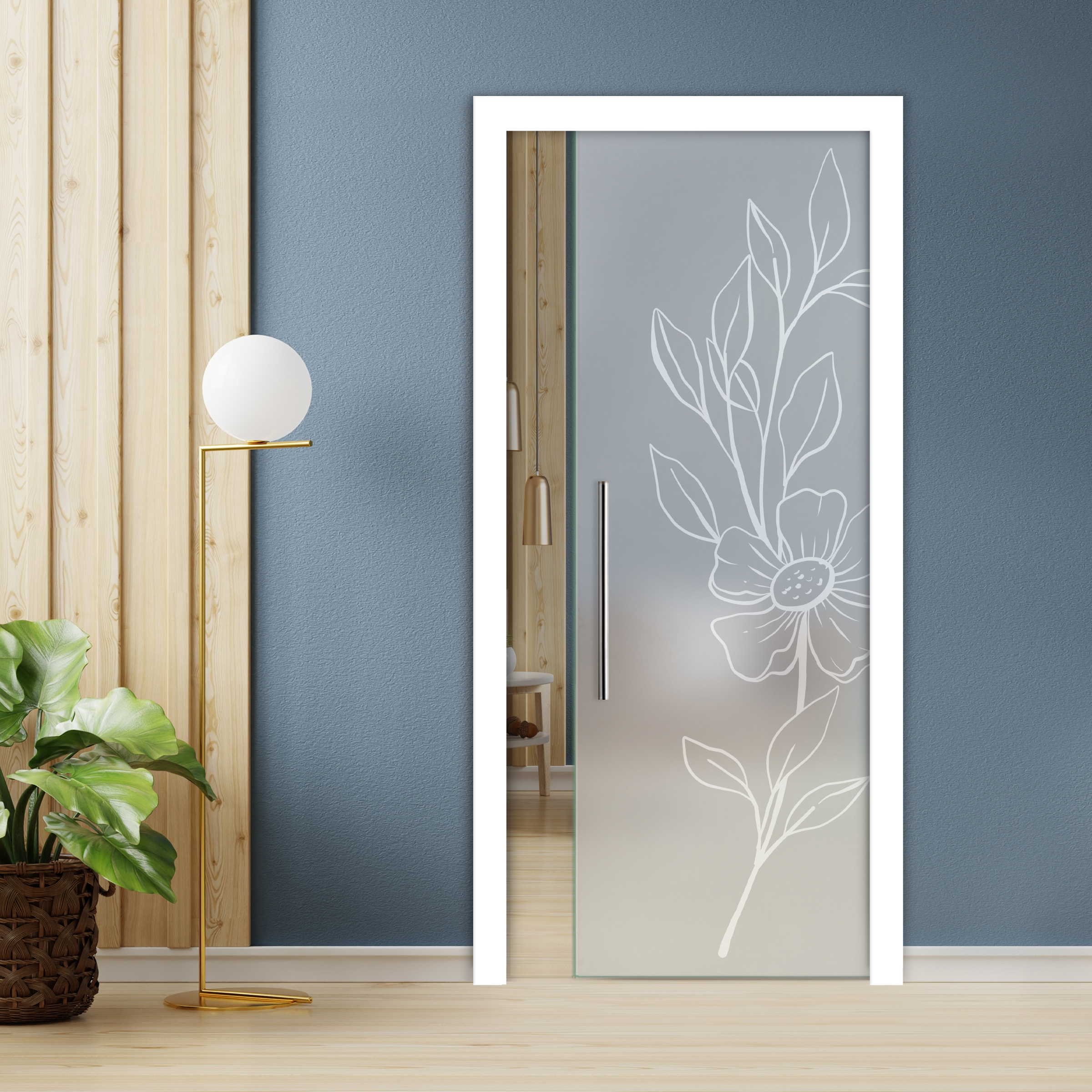 Pocket Glass Barn Door (Model PSGD-0093 Full-Private)