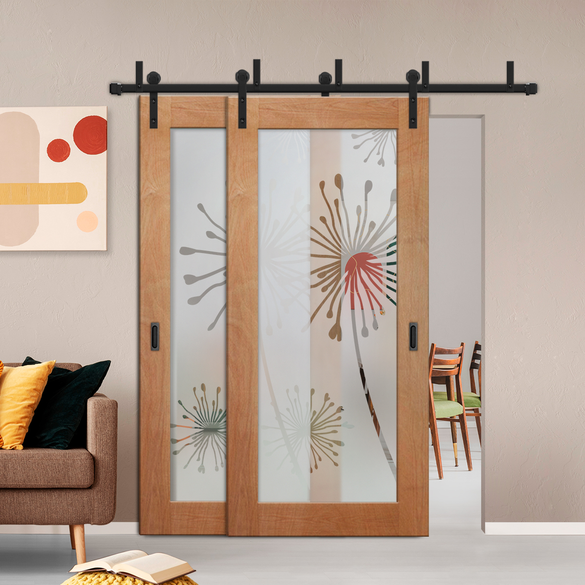 Sliding Barn Bypass Door (Model BGD-0002 Semi-Private)