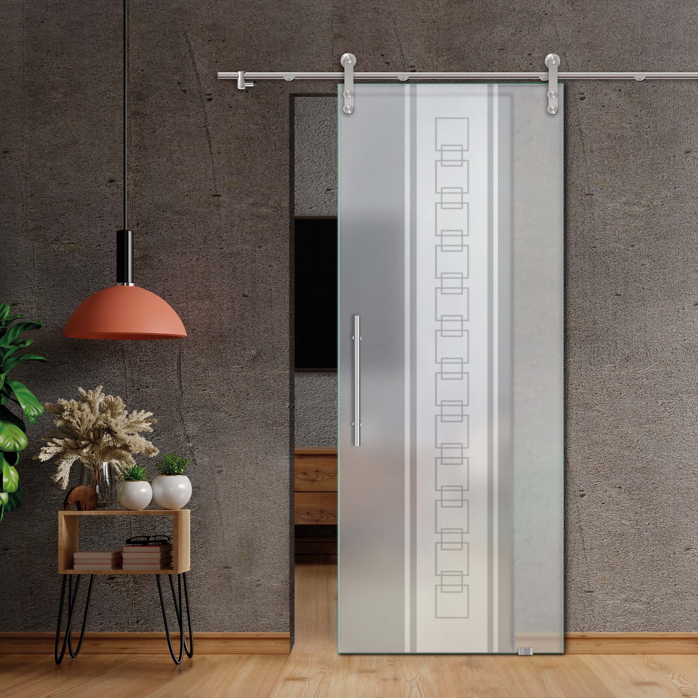 Sliding Glass Barn Door (Full-private)