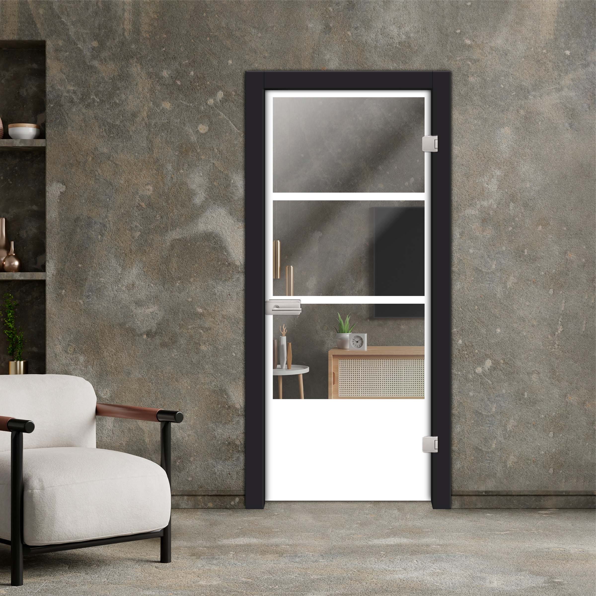 Frameless Industrial Style Hinged Glass Door IHGD-5406