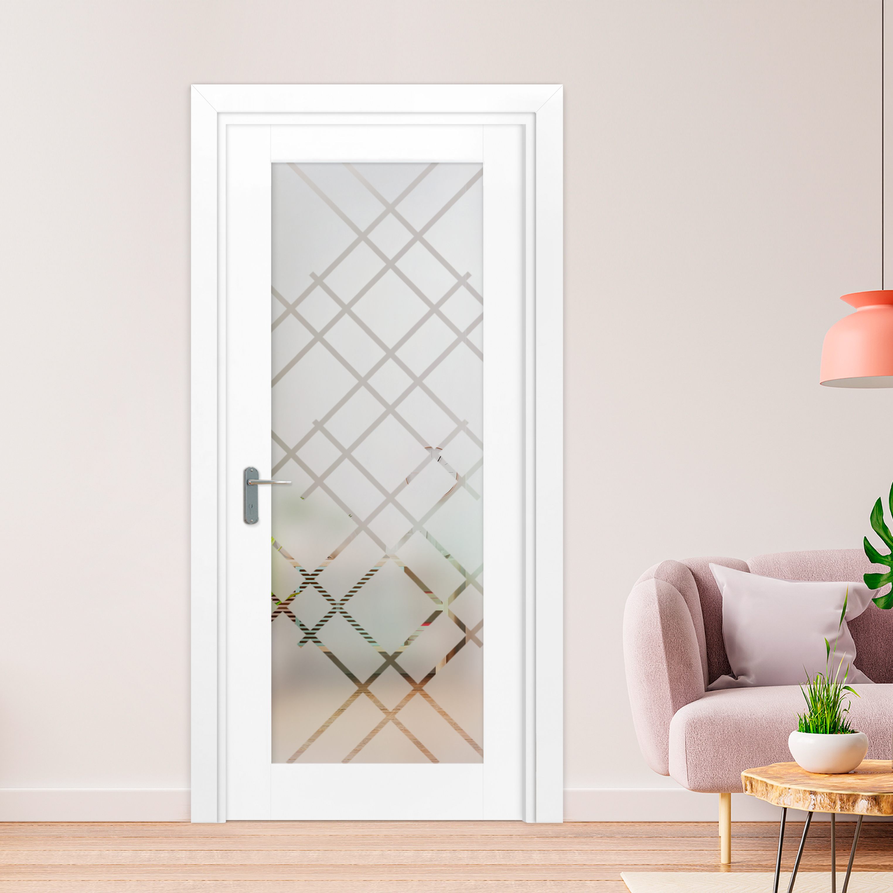 1 Lite Interior Door with Glass Insert (Semi-Private)