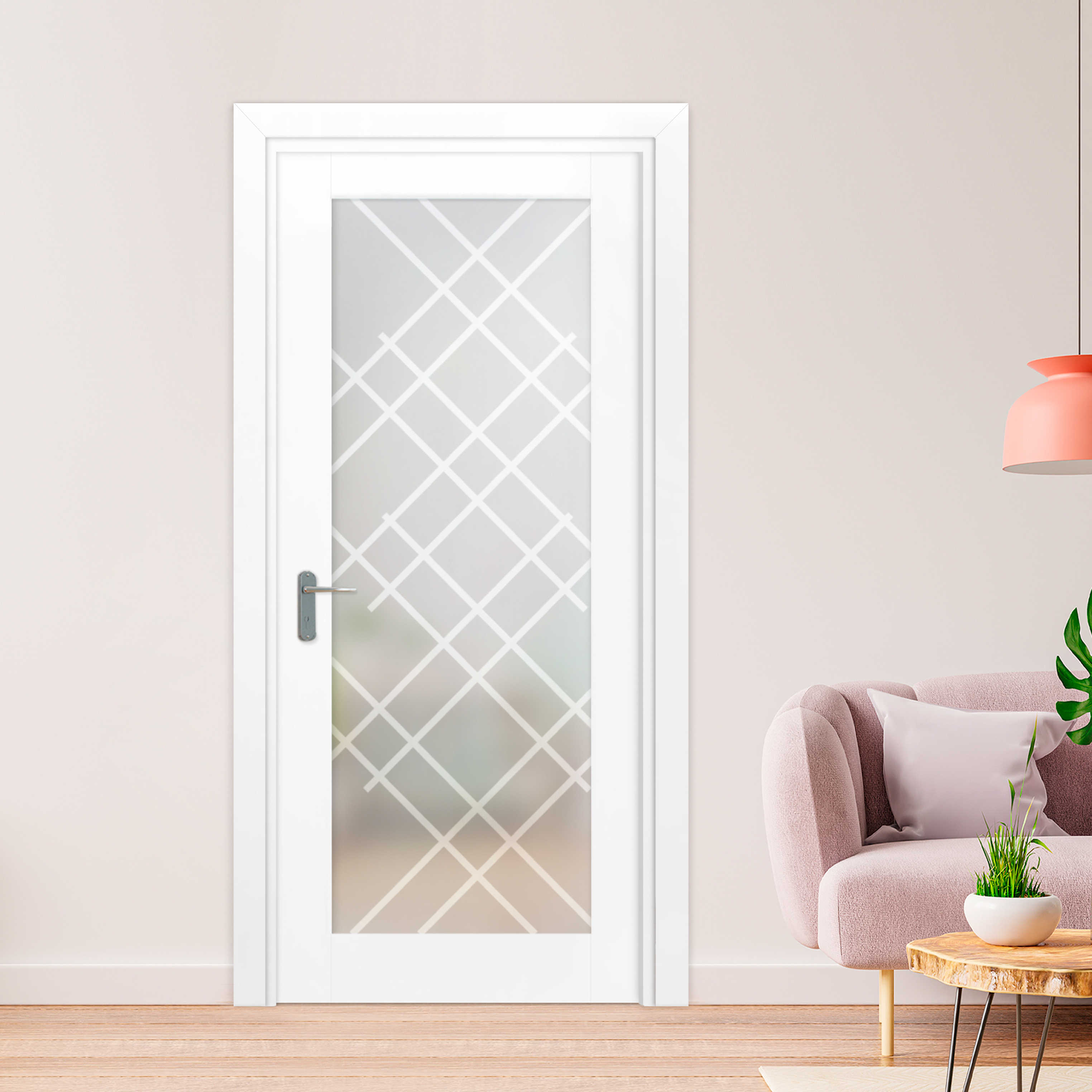 1 Lite Interior Door with Glass Insert (Full-Private)