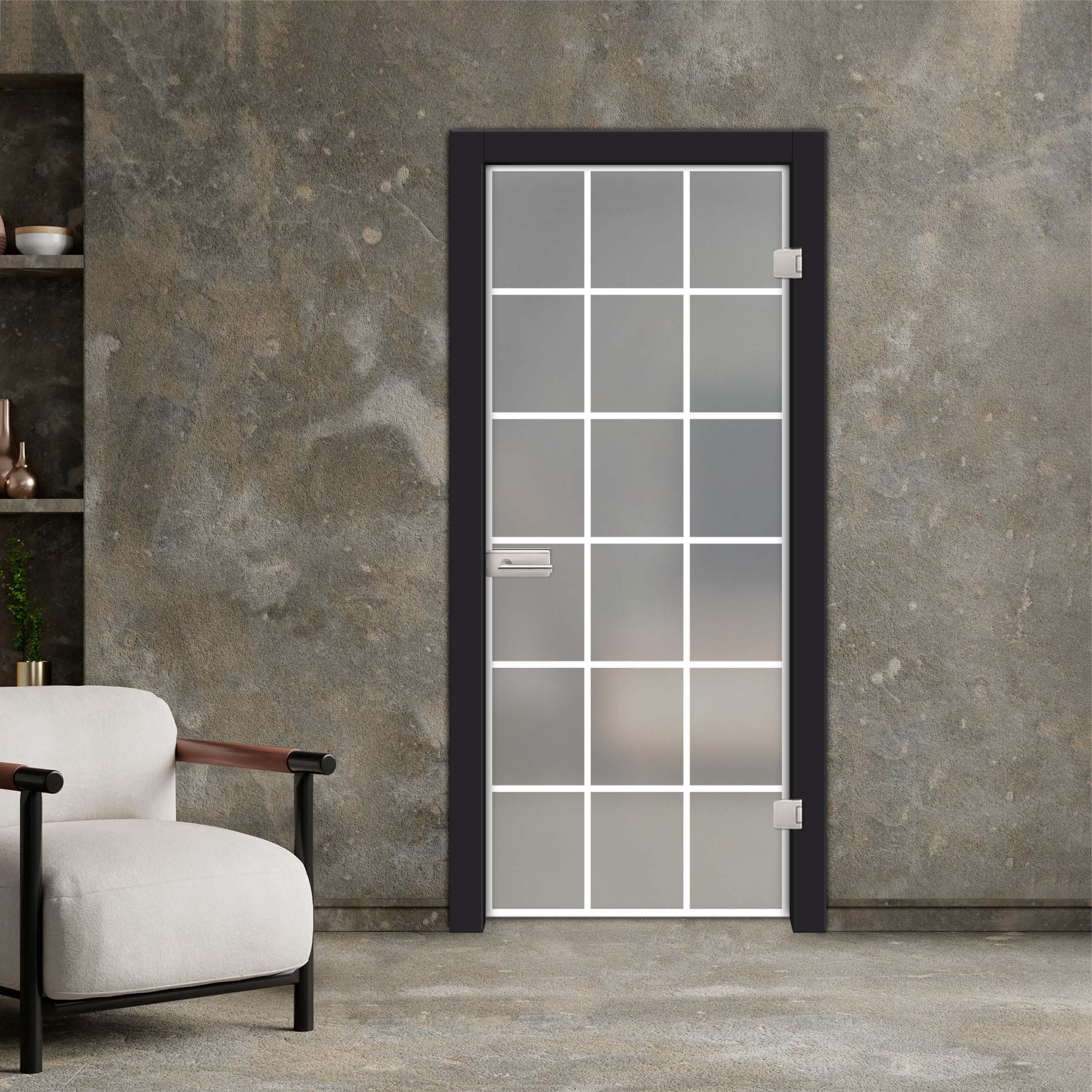 Industrial Style Frameless Hinged Glass Door IHGD-4211