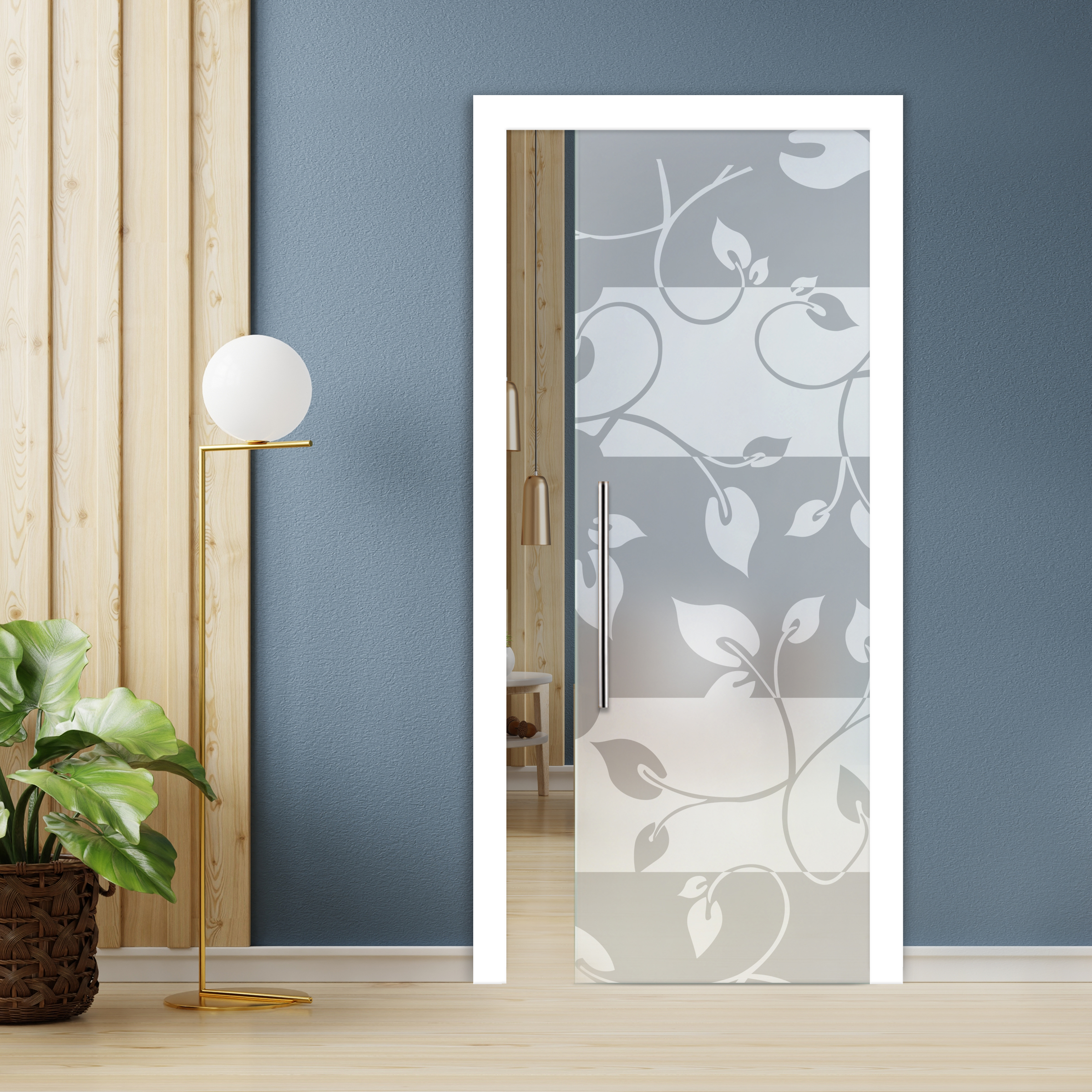 Pocket Glass Barn Door (Model PSGD-0071 Full-Private) T Handle
