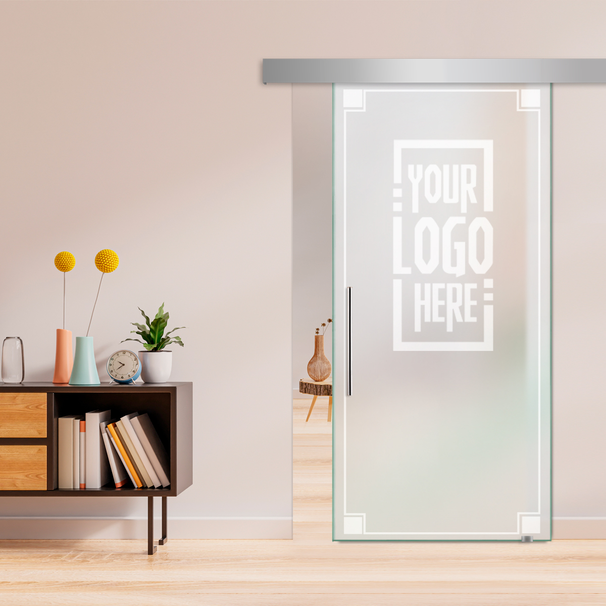 Sliding Glass Barn Door (Full-private) T-Handle