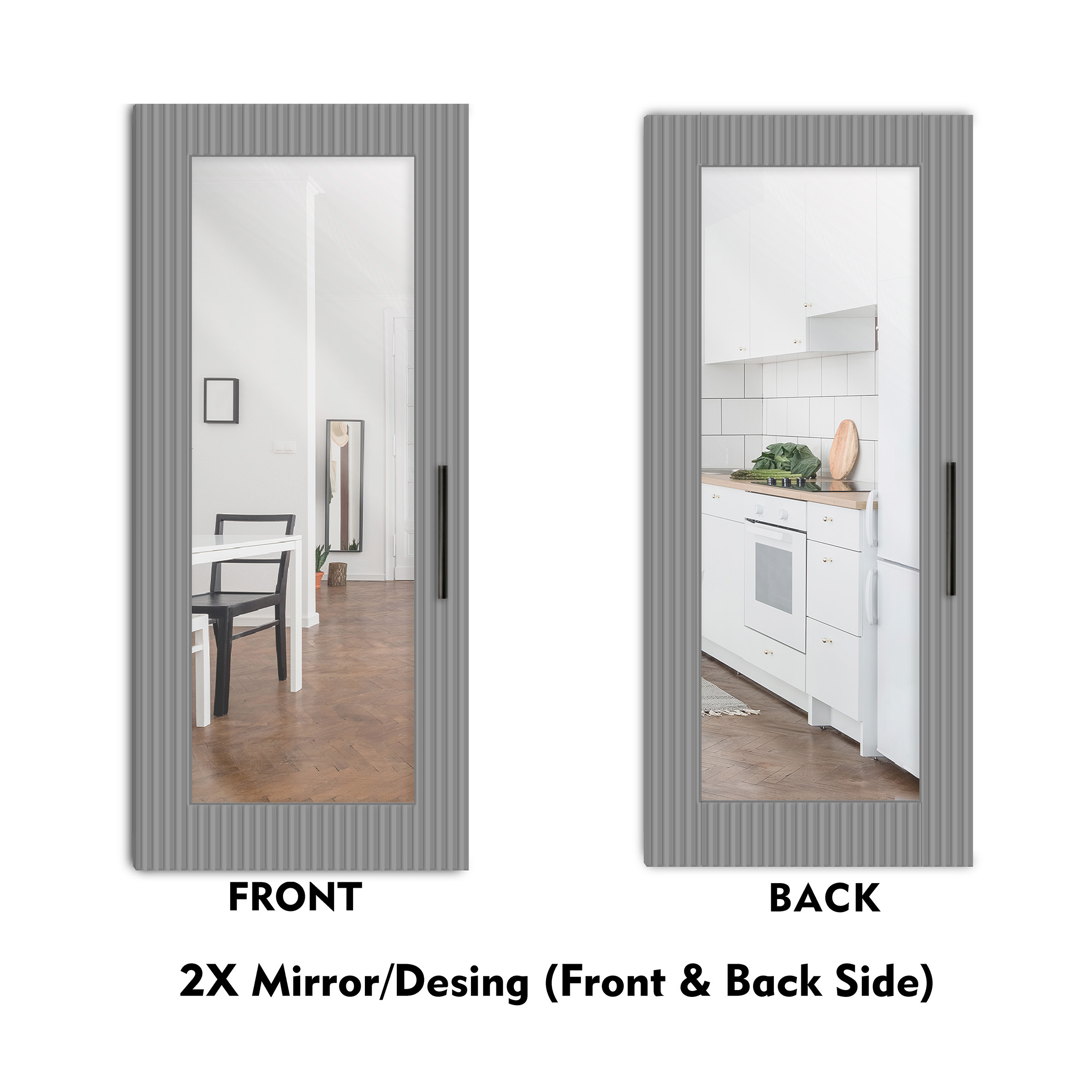 2x Mirror (2x Design Front & Back Side)