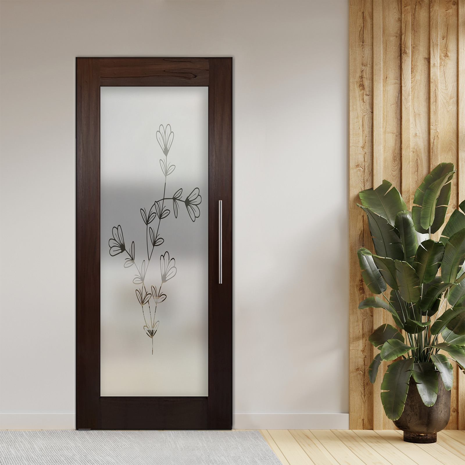 Pivot Wooden Glass Door  (Semi-Private)