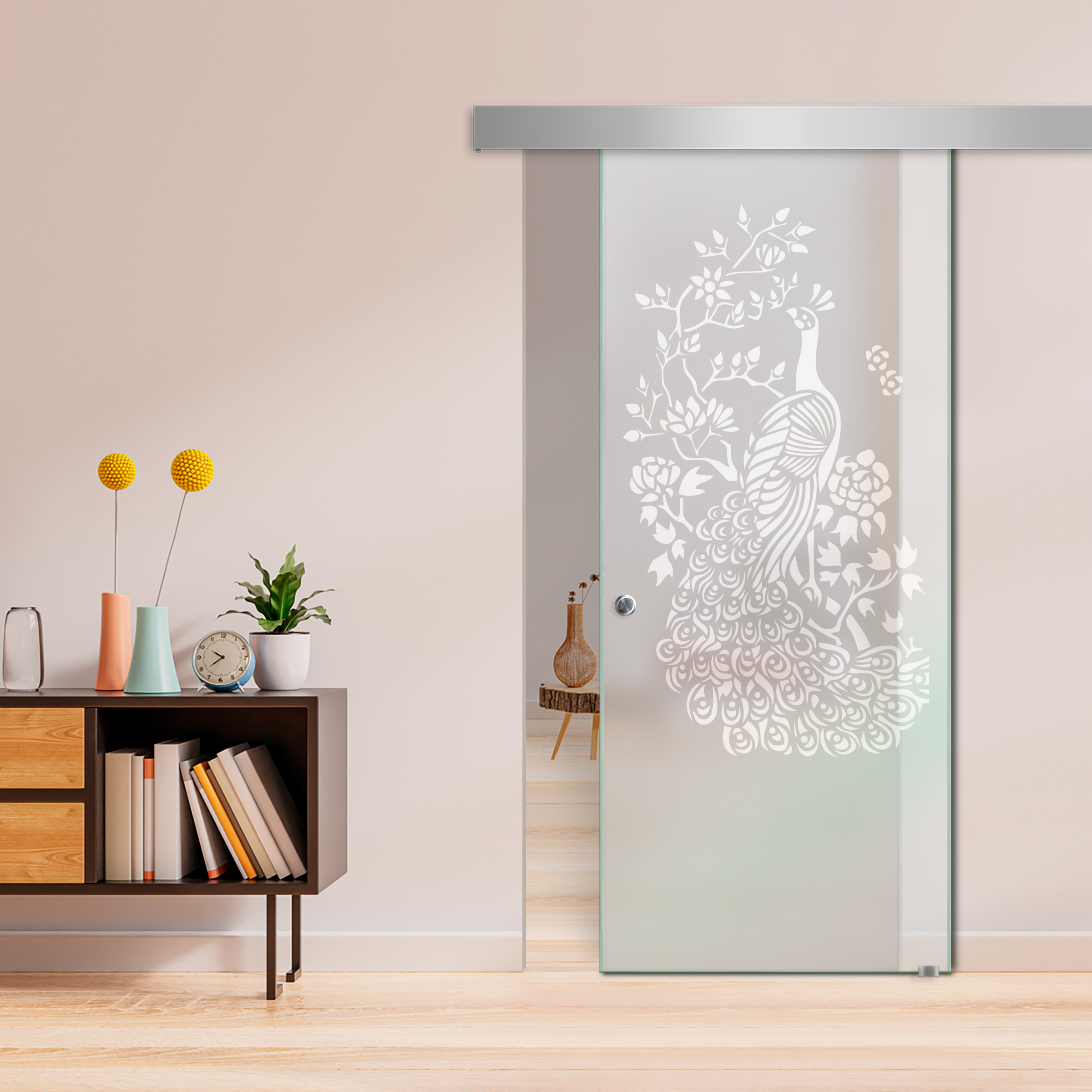 Sliding Glass Barn Door  ALU100 (Full Private)