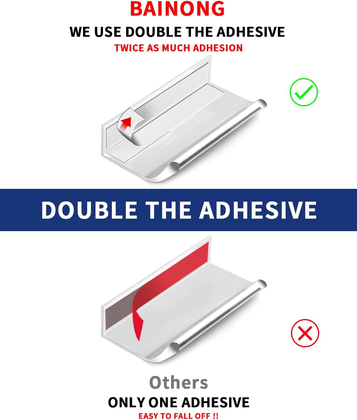 Minimalist Adhesive Door Handle For Modern Doors