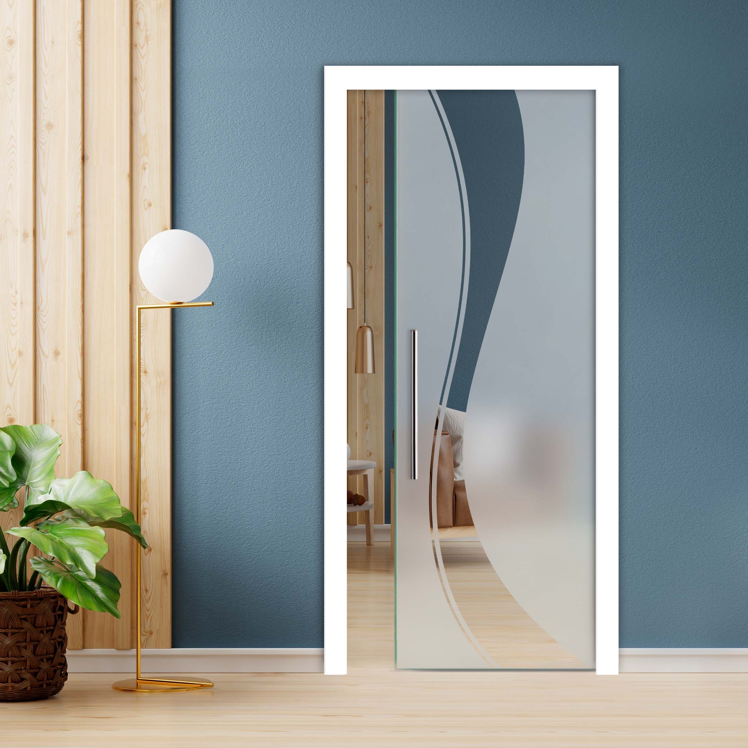 Pocket Glass Barn Door (Model PSGD-0094 Semi-Private)