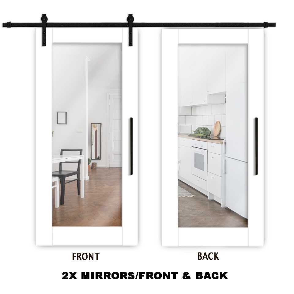 2x Mirror (Front & Black Side)
