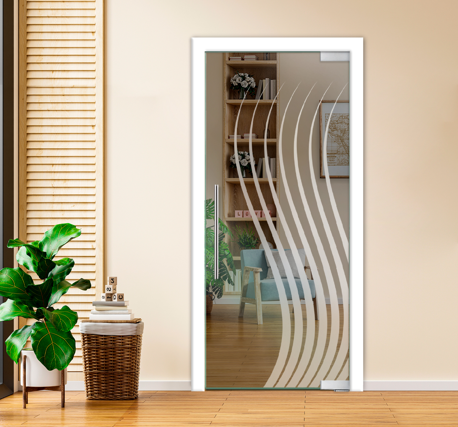 Pivot Glass Door (Model PD-0001 Semi-Private) With T Handle Bar