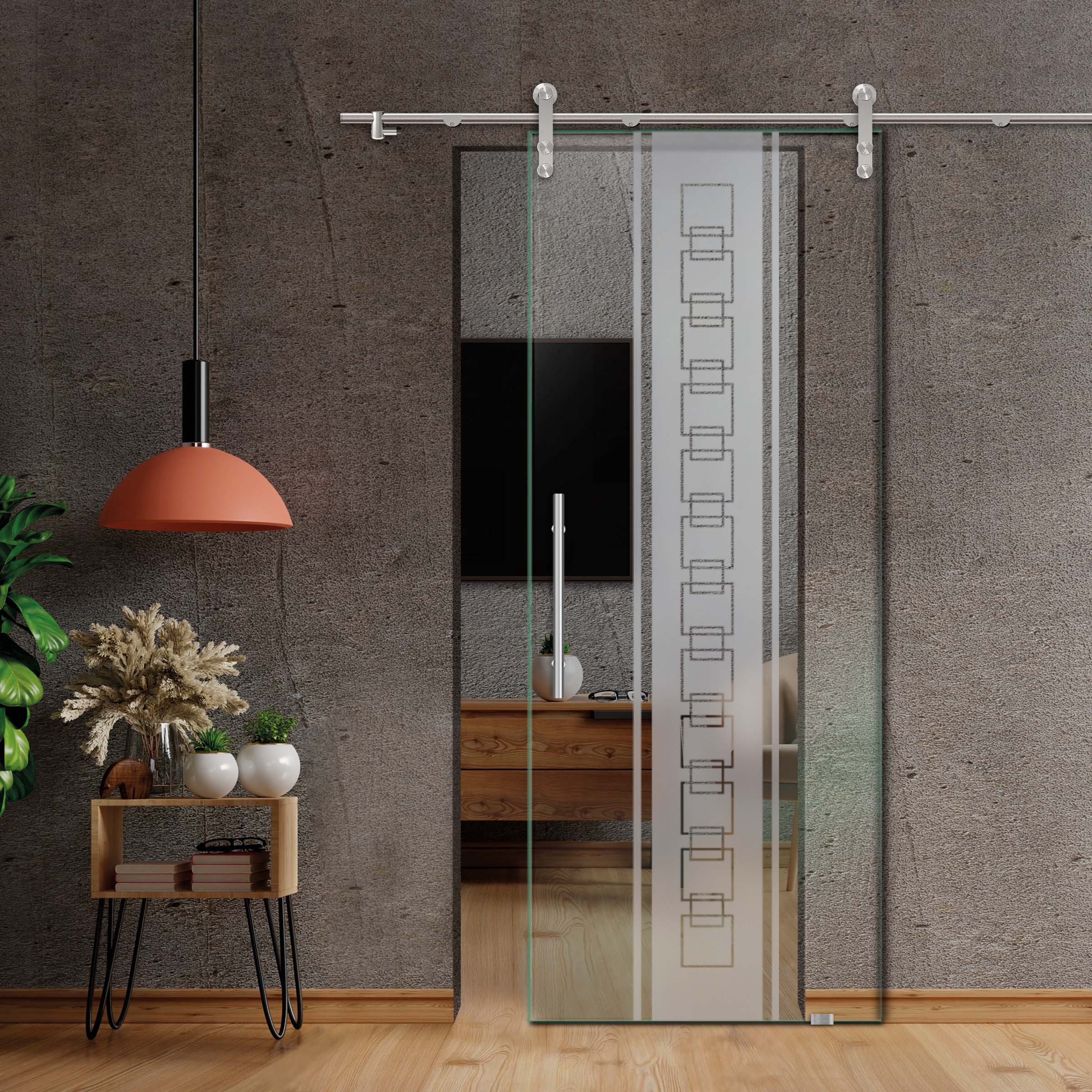 Sliding Glass Barn Door (Non-private)