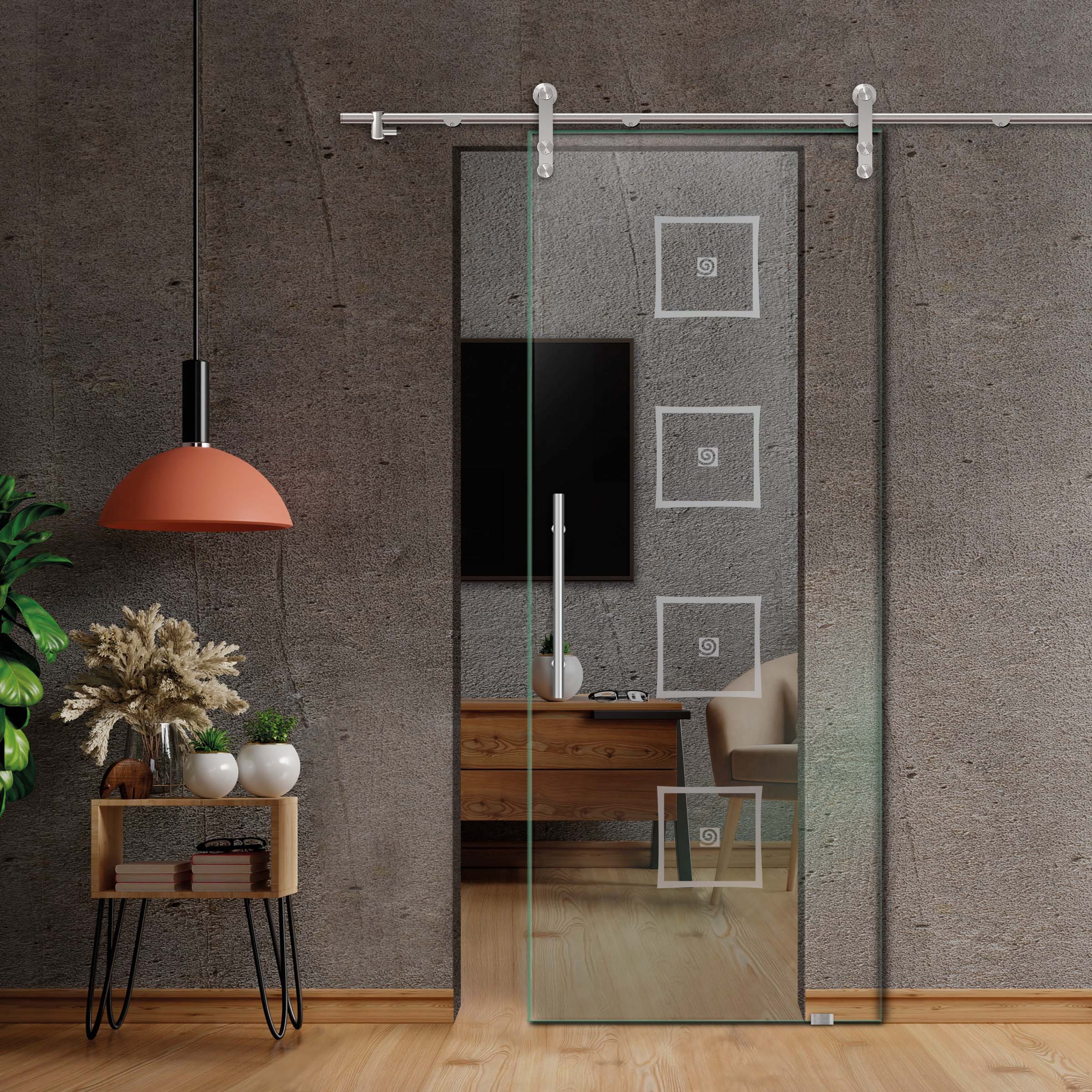 Sliding Glass Barn Door (Non-private)