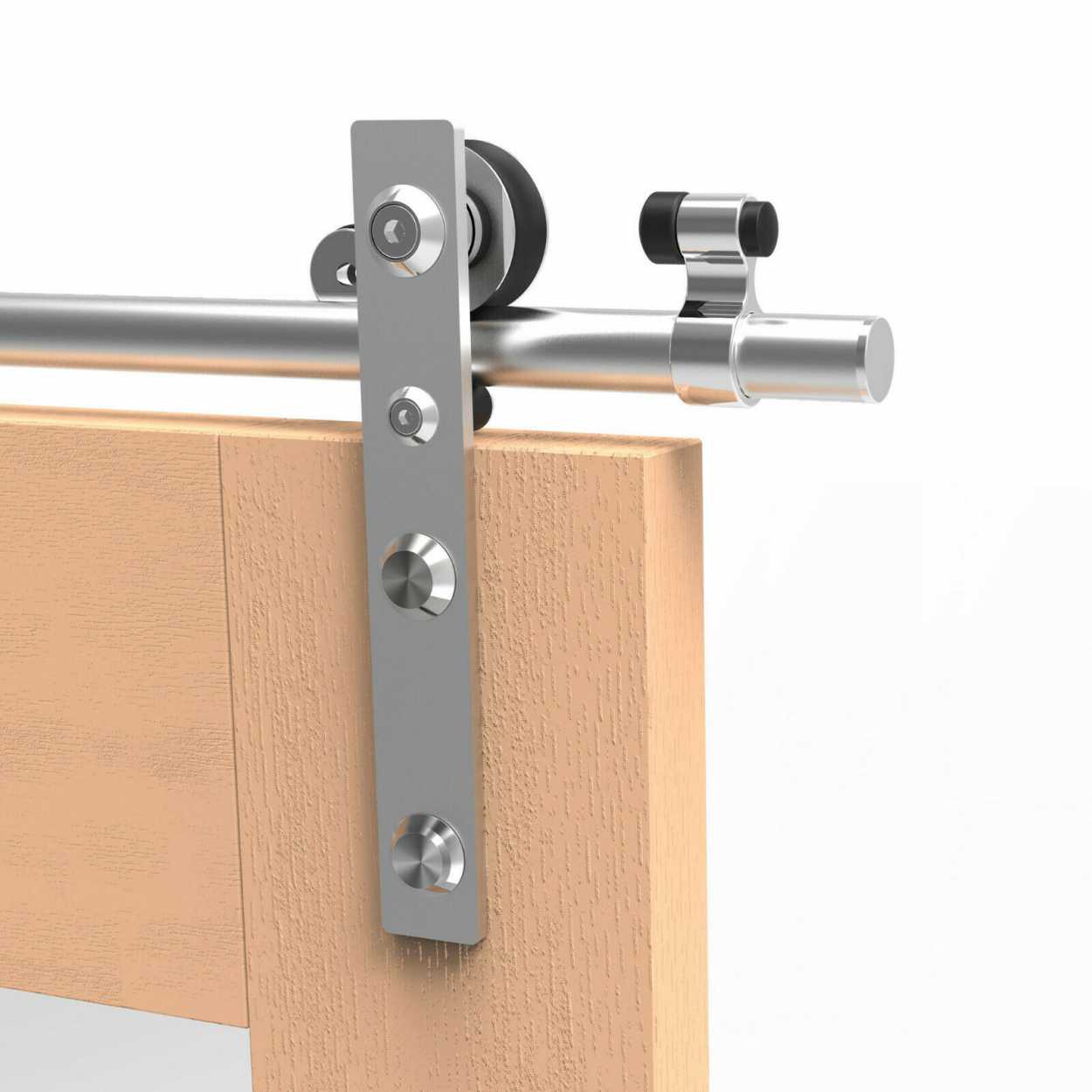 Stainless Steel Sliding Wood Barn Door (Hardware Kit)