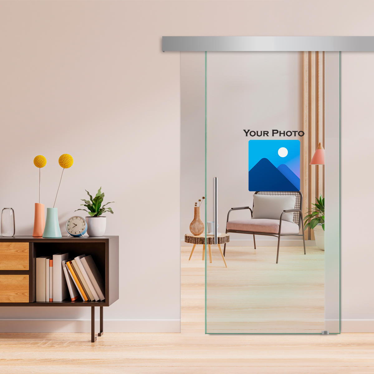 Sliding Glass Barn Door (Non-private) T-Handle
