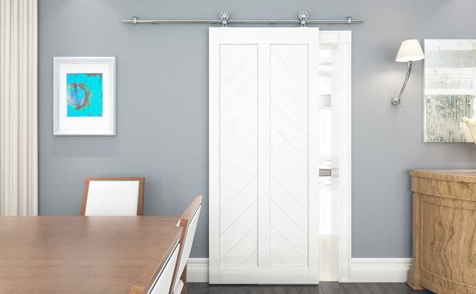 Stainless Steel Sliding Wood Barn Door Hardware Kit