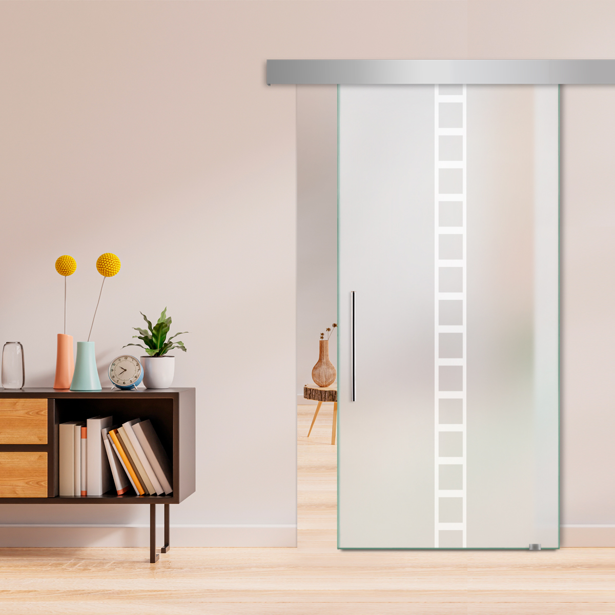 Sliding Glass Barn Door (Full-private) - T Handle