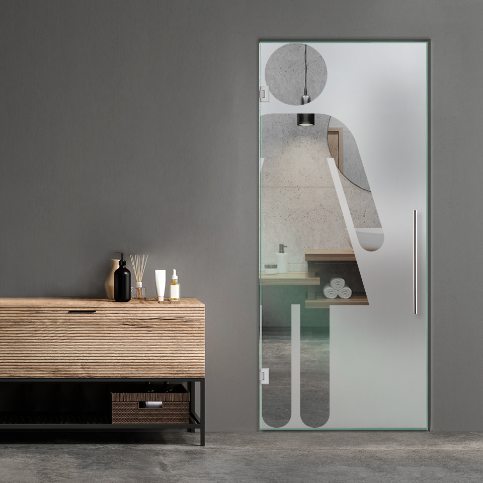 Restroom Swing Glass Door (Women)