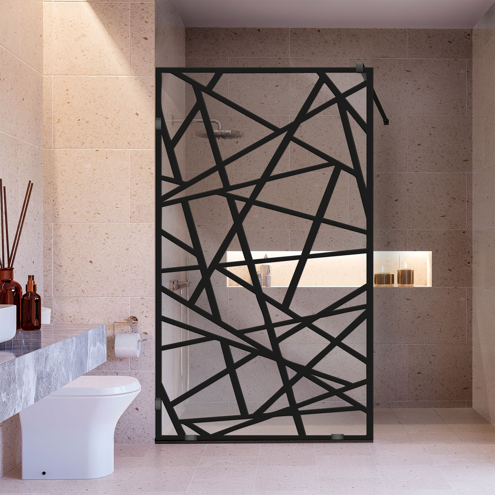 Frameless Fixed Shower Glass Panel FSS-4027