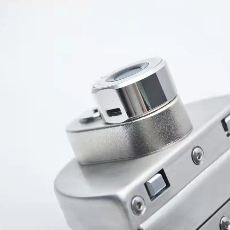 No Need Drill Hole Bluetooth, Fingerprint Glass Door Lock for Single/Double Door Fingerprint