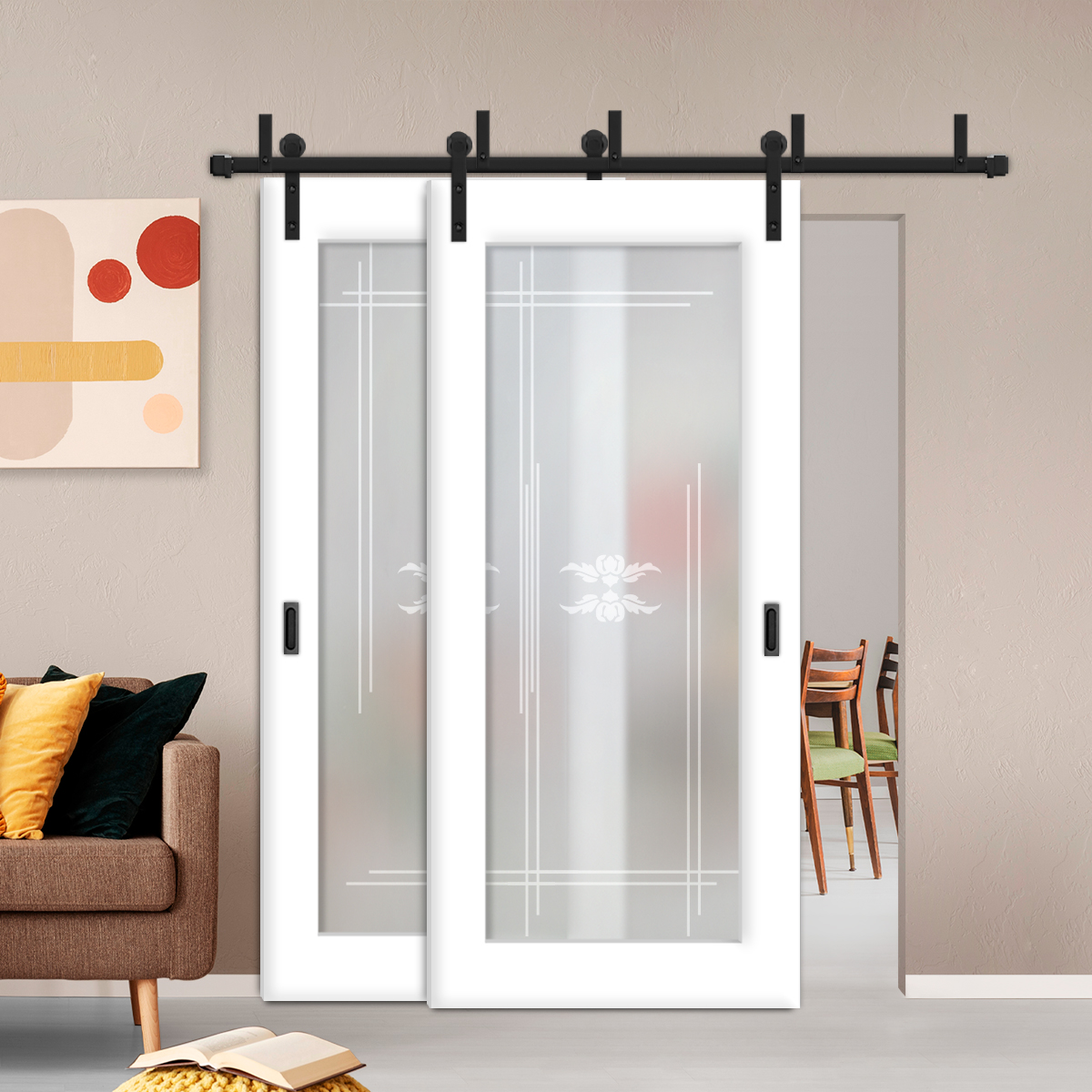 Sliding Barn Bypass Door (Model BGD-0021 Full-Private)