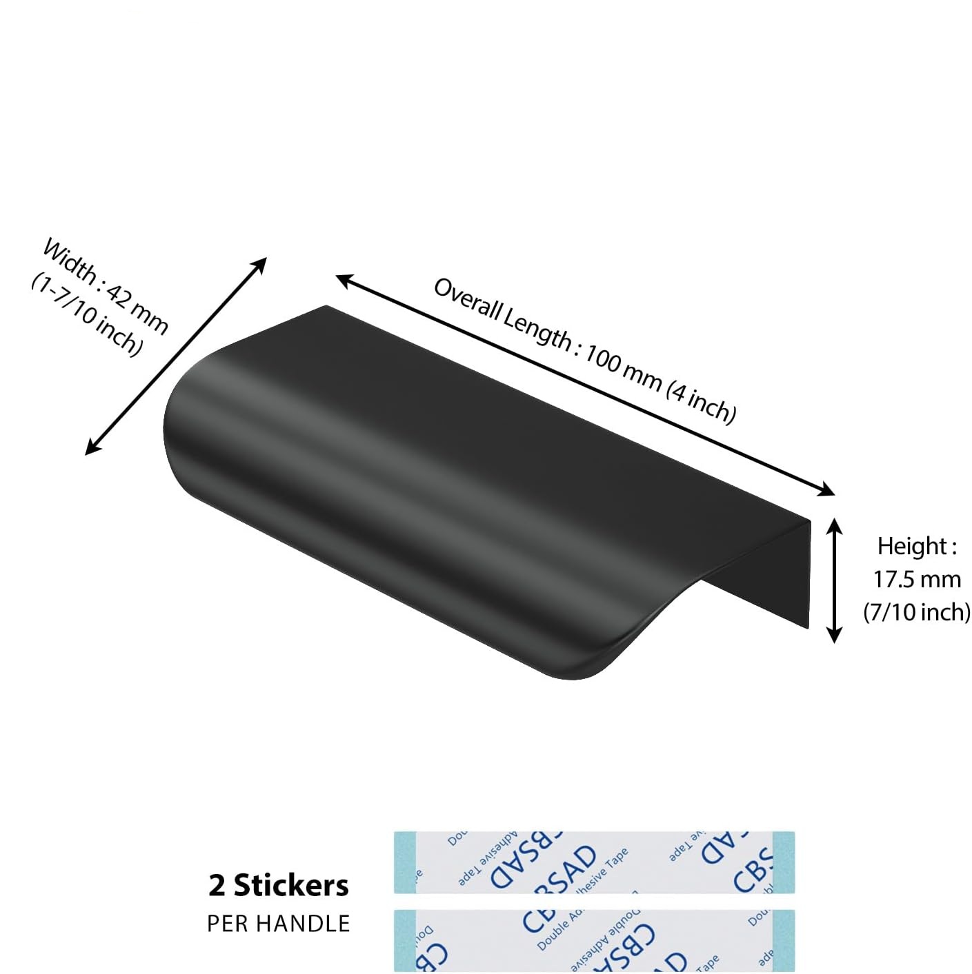Smart and Easy To Install Adhesive Handle for Renovating Doors