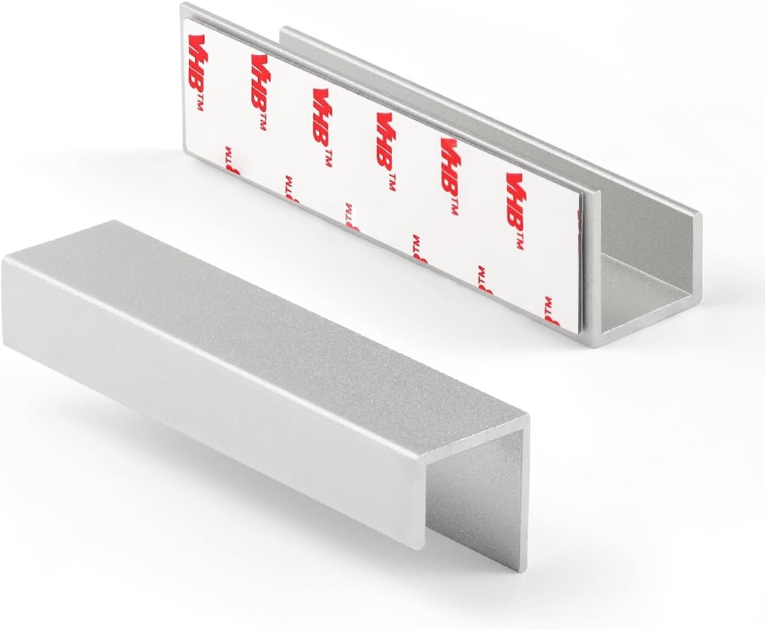 2 Pack Adhesive Door Pulls Aluminum Handles for Sliding Doors