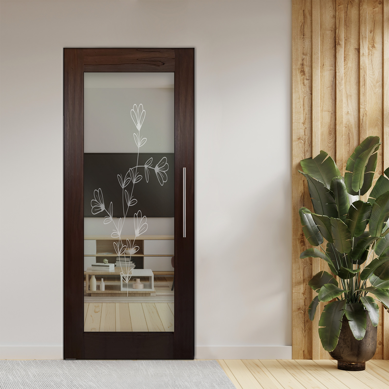 Pivot Wooden Glass Door  (Non-private)
