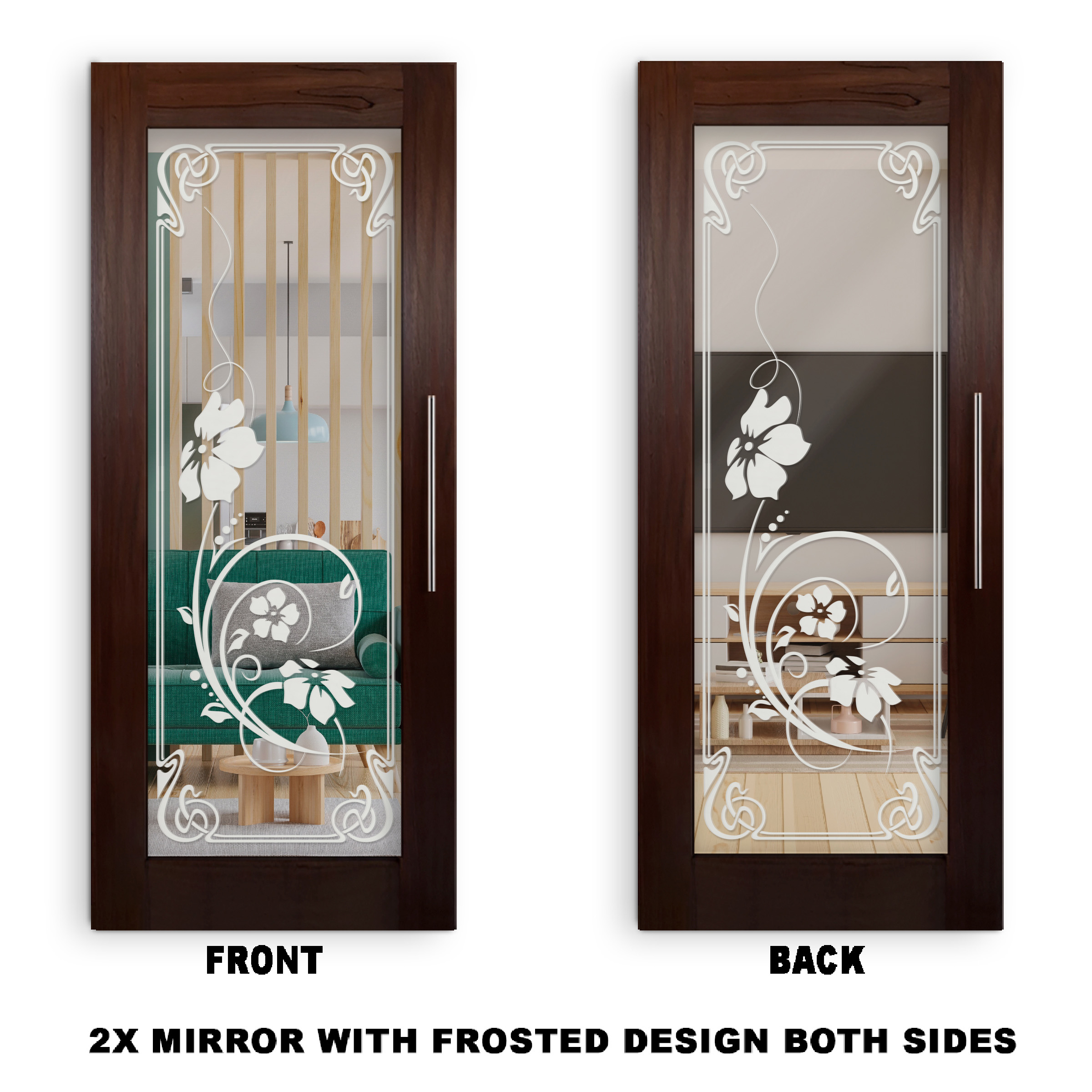 2x Mirror (Front & Back Side)