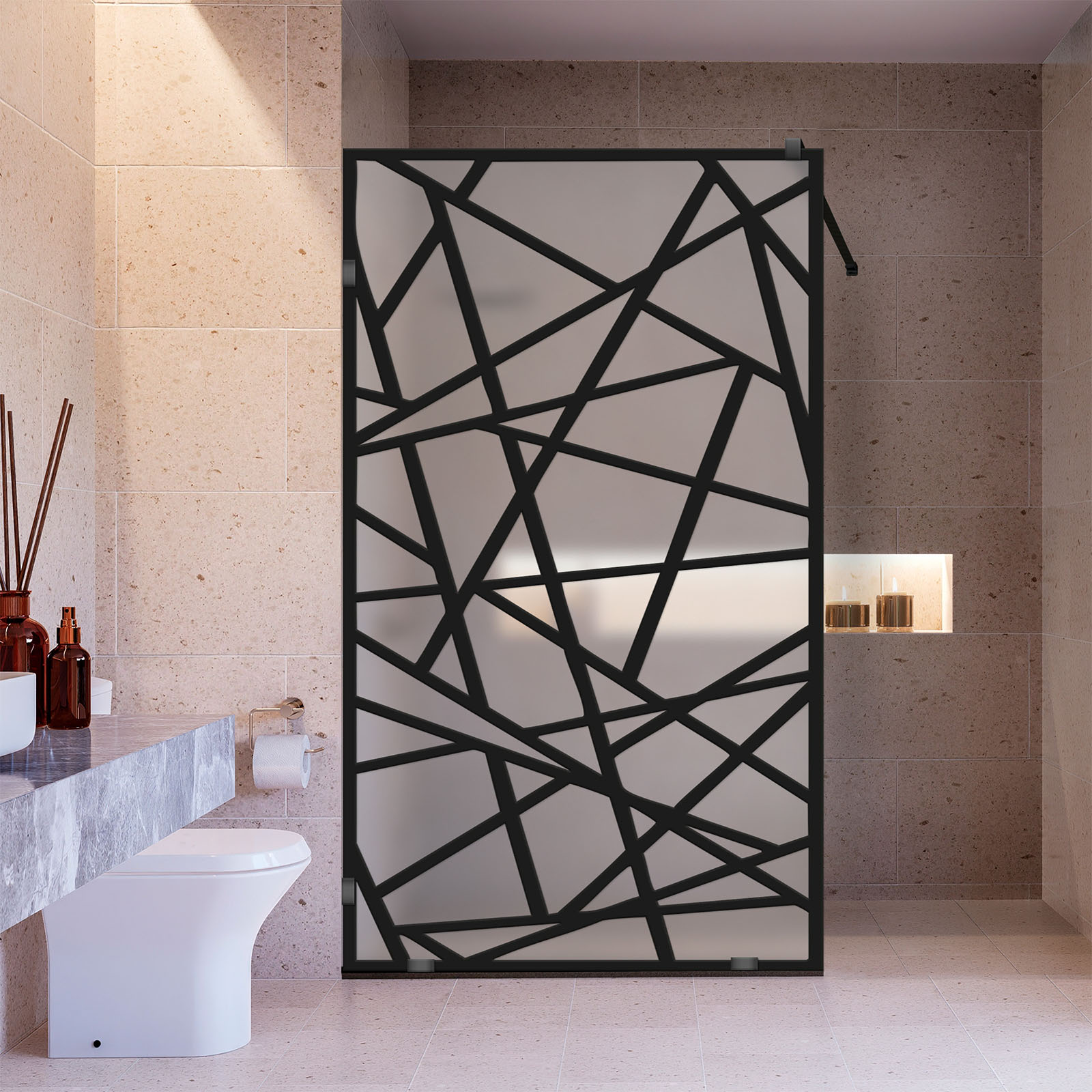Frameless Fixed Shower Glass Panel FSS-4027
