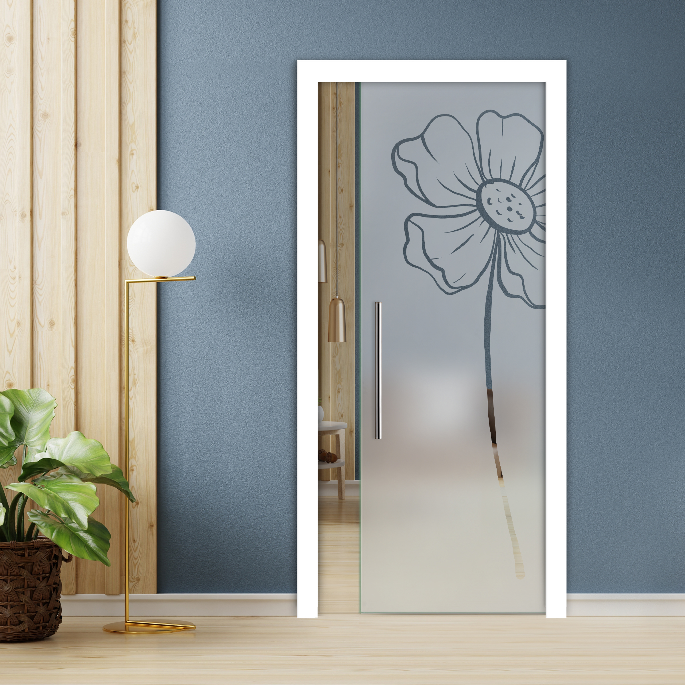 Pocket Glass Barn Door (Model PSGD-0097 Semi-Private)