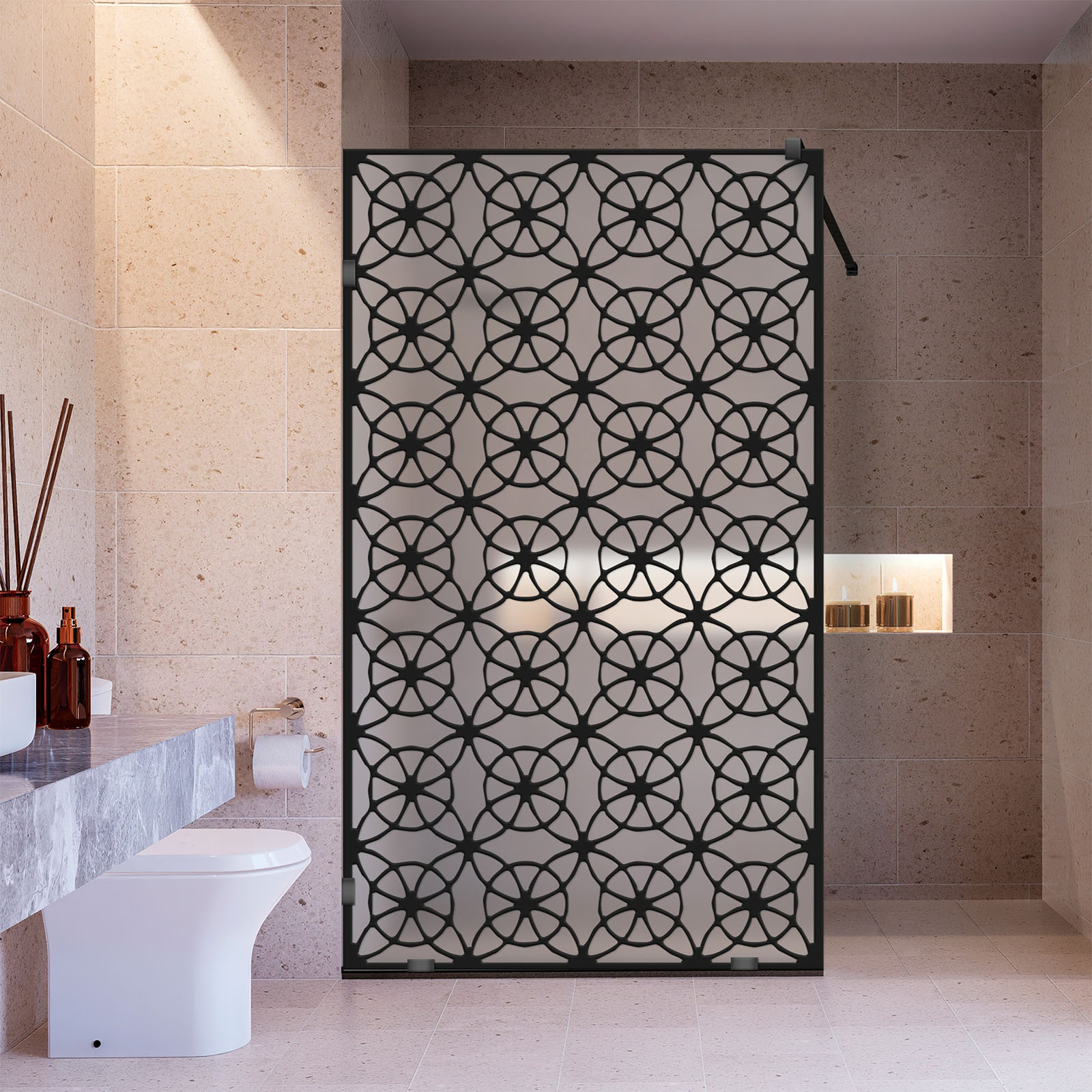 Frameless Fixed Shower Glass Panel FSS-4029